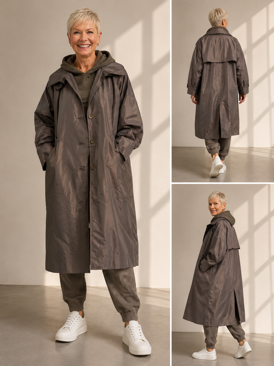 SOHO-t Nora Oversized Mack Coat – Hazel