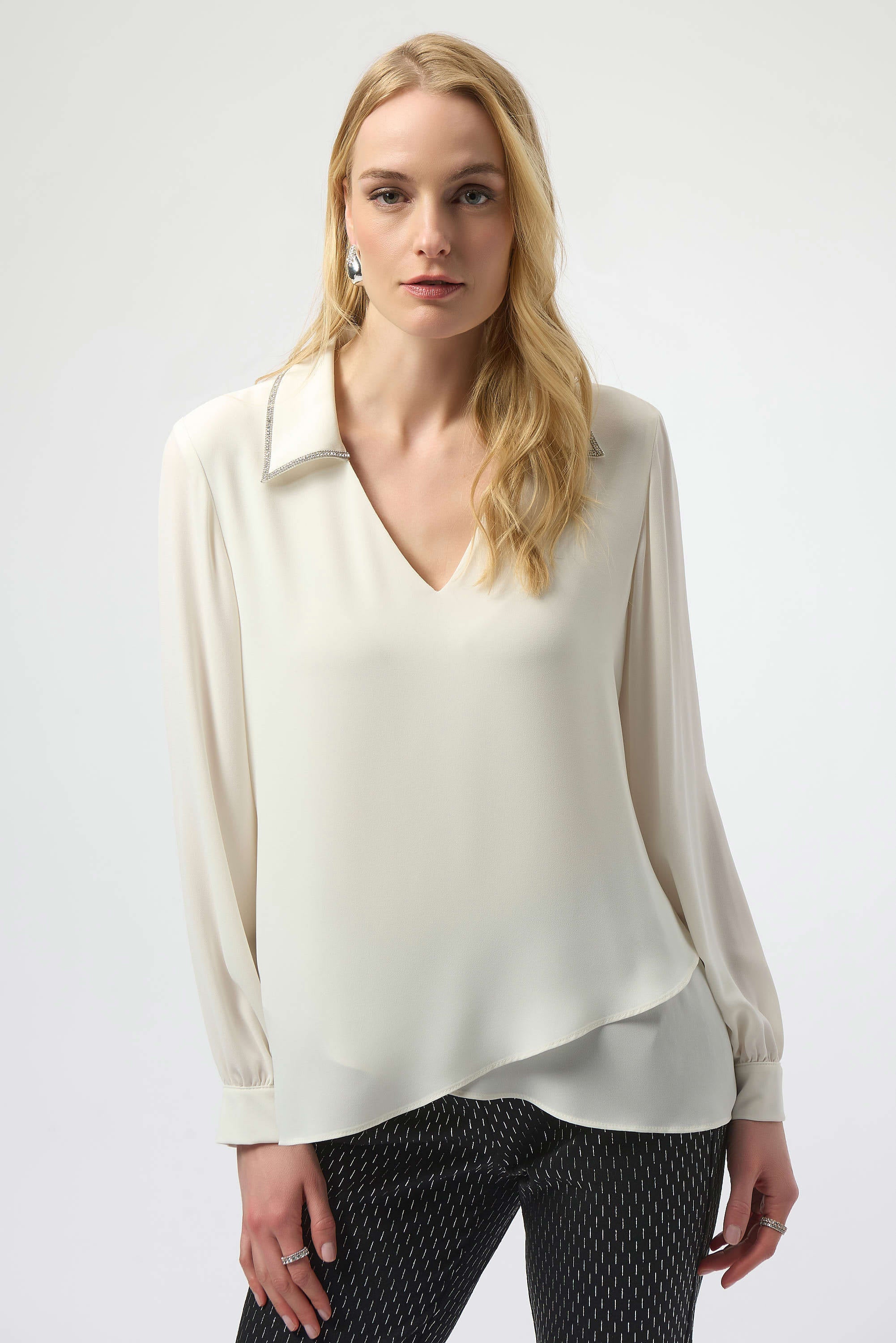 Pre- Order - Joseph Ribkoff Georgette Flared Layered Top
254141