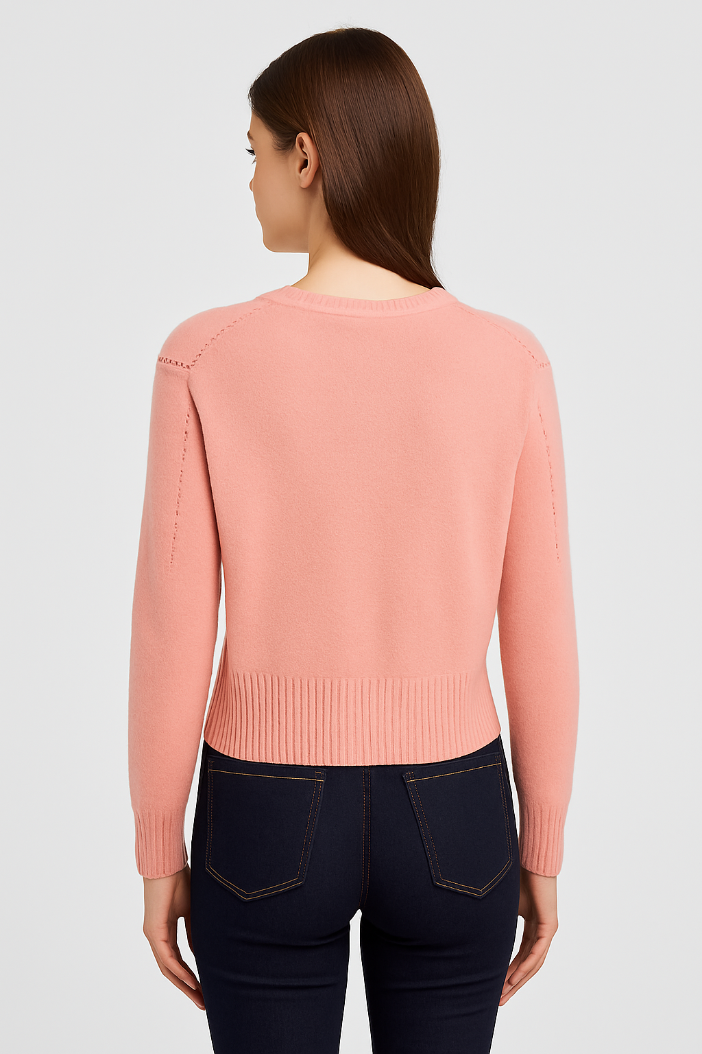 Alpini Knitwear Coral V-Neck Sweater – Made in Italy - One Size