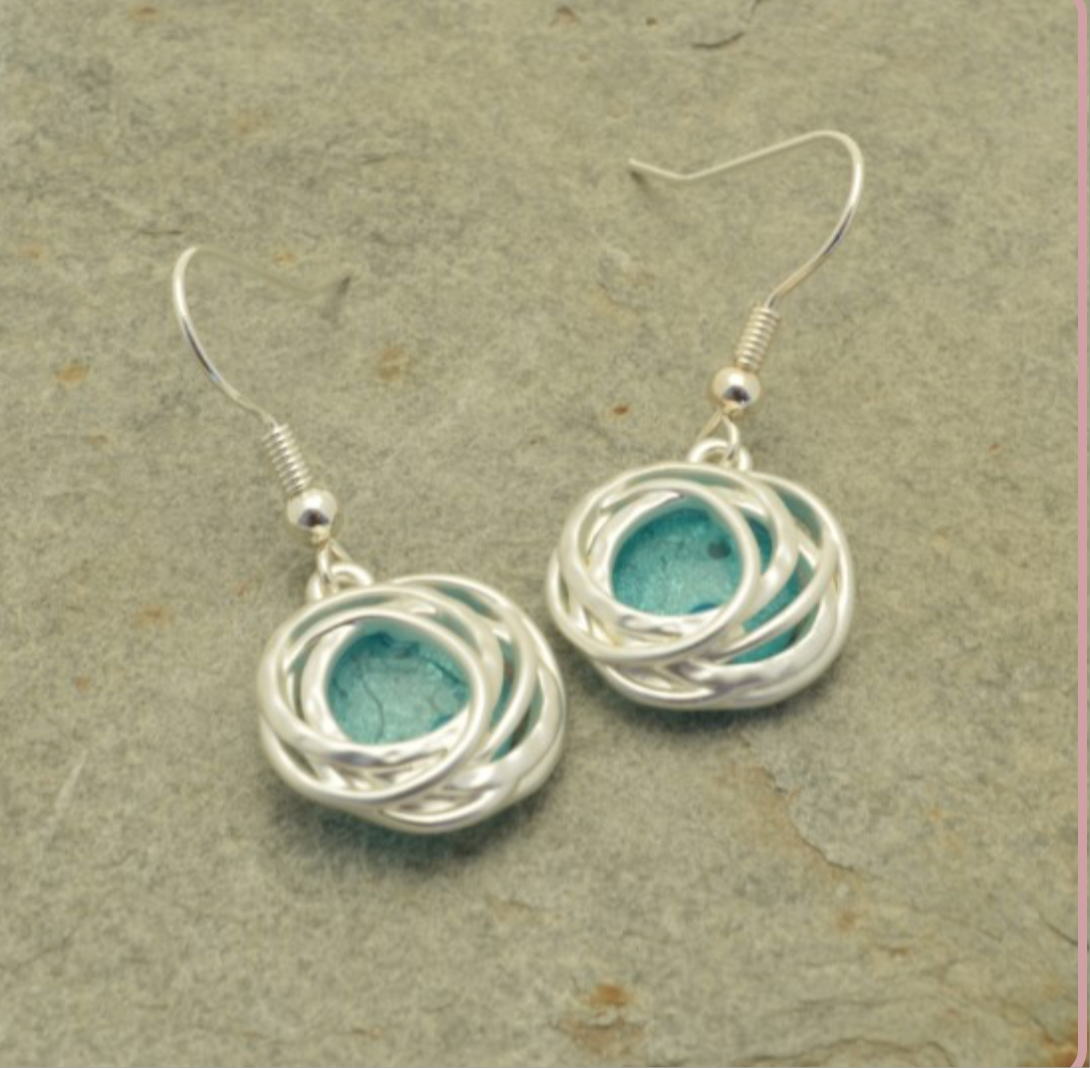 Miss Milly Aqua Green and Silver Drop
Earrings
FE375BTMB