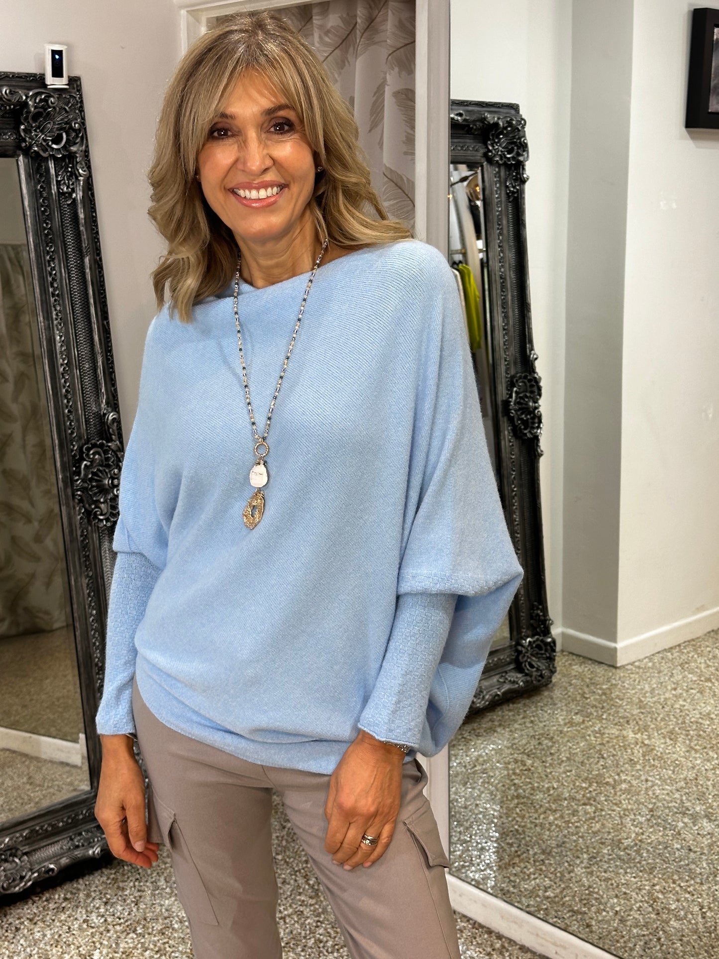 Alpini Asymmetrical Cowl Neck Knit