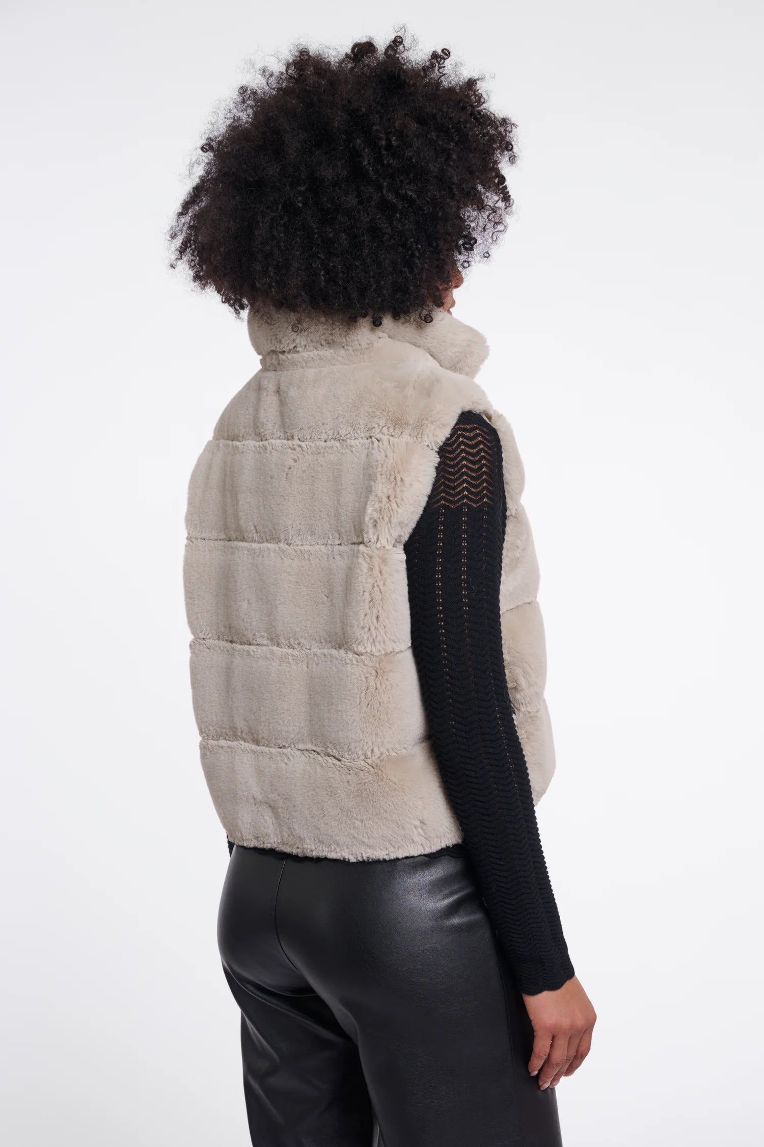 Rino & Pelle May Faux Fur Gilet – Stone