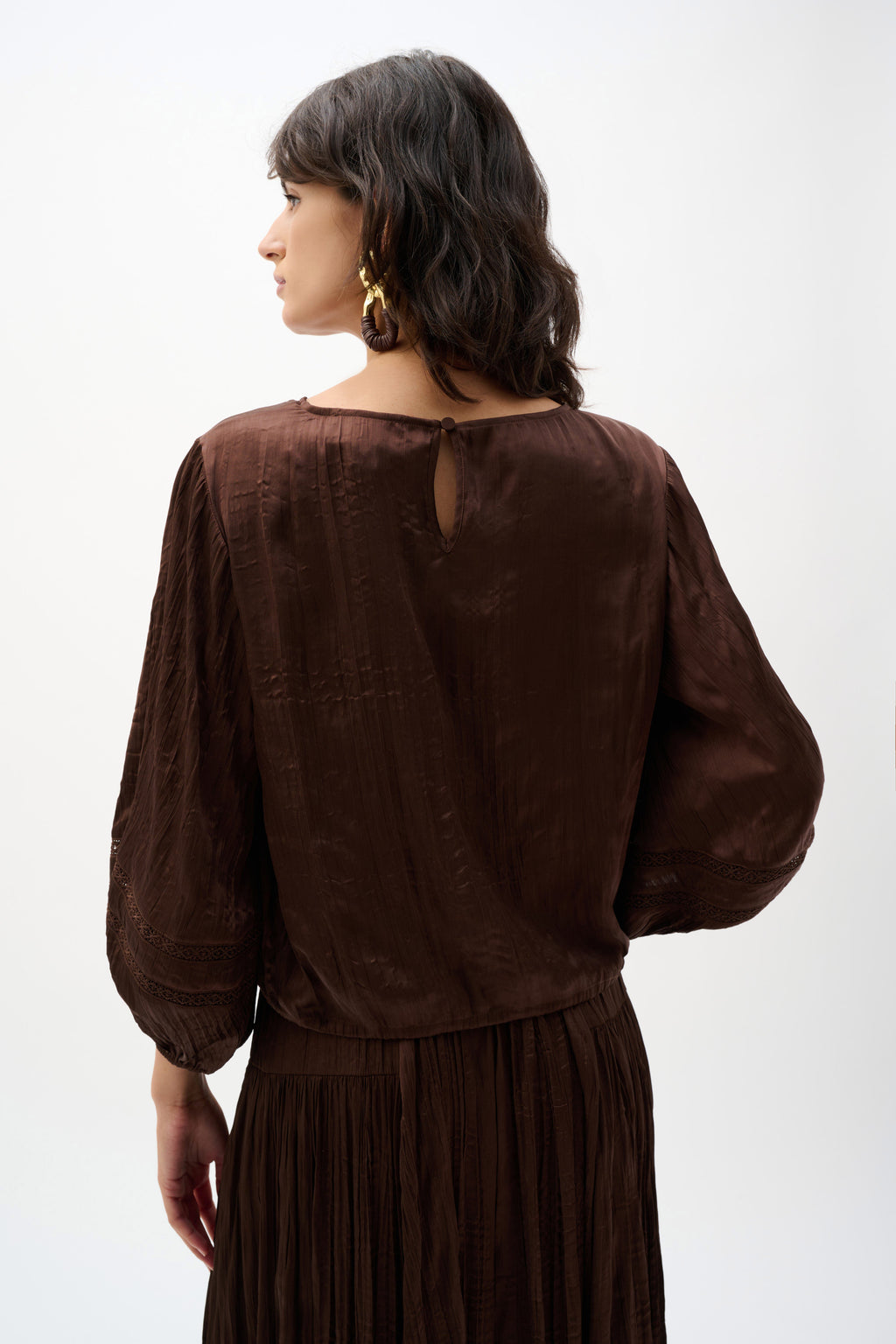 Joseph Ribkoff Pleated Satin Cocoon Top With Pleats
262959