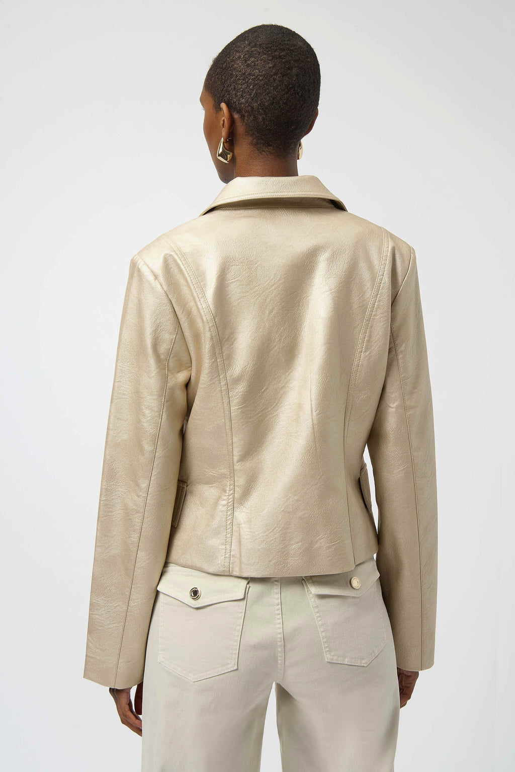 Joseph Ribkoff Leatherette Notched Collar Fitted Jacket
254925