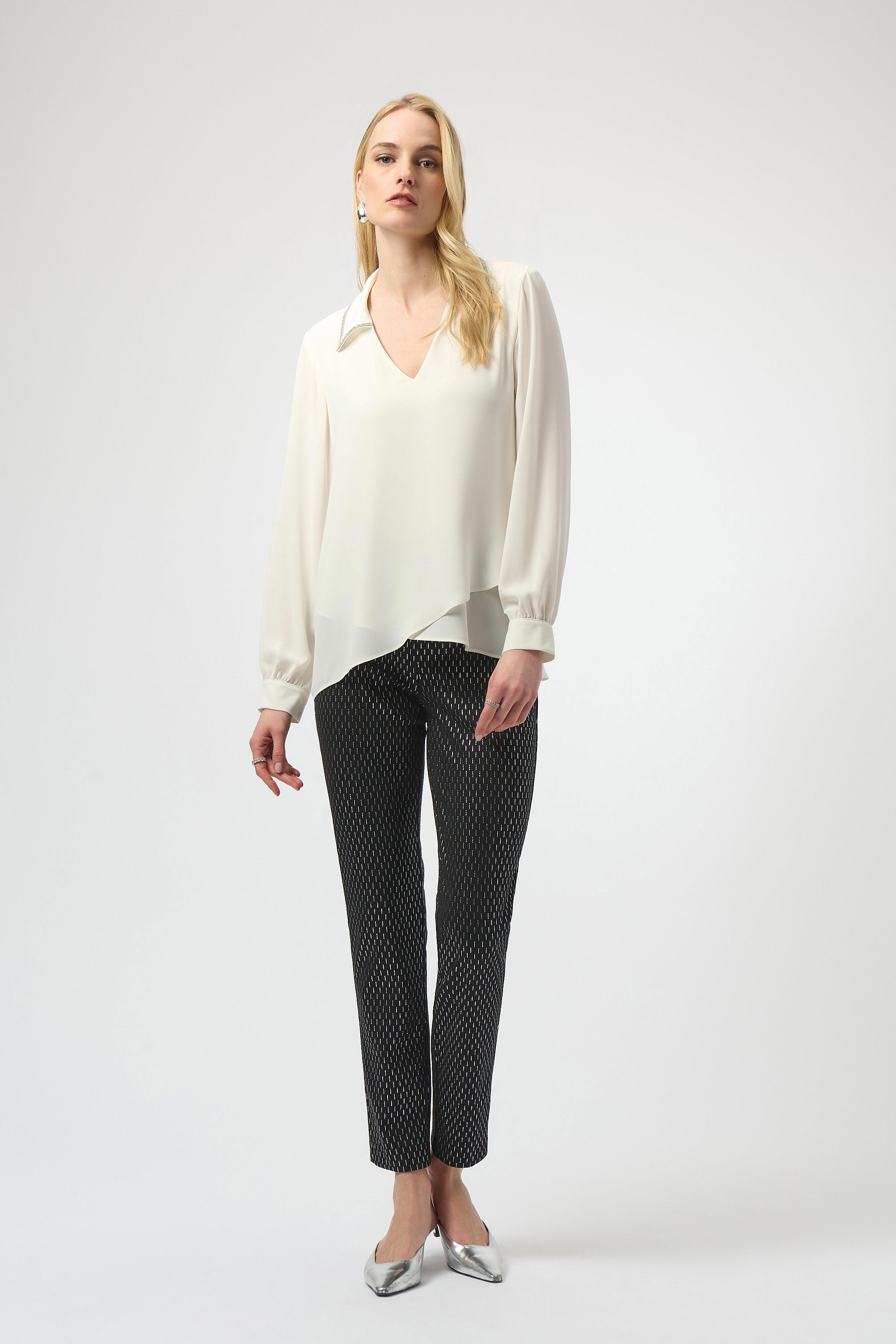 Pre- Order - Joseph Ribkoff Georgette Flared Layered Top
254141