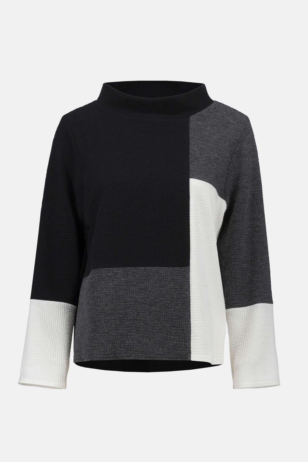 Joseph Ribkoff Jacquard Knit Colour-Block Boxy Top
253236