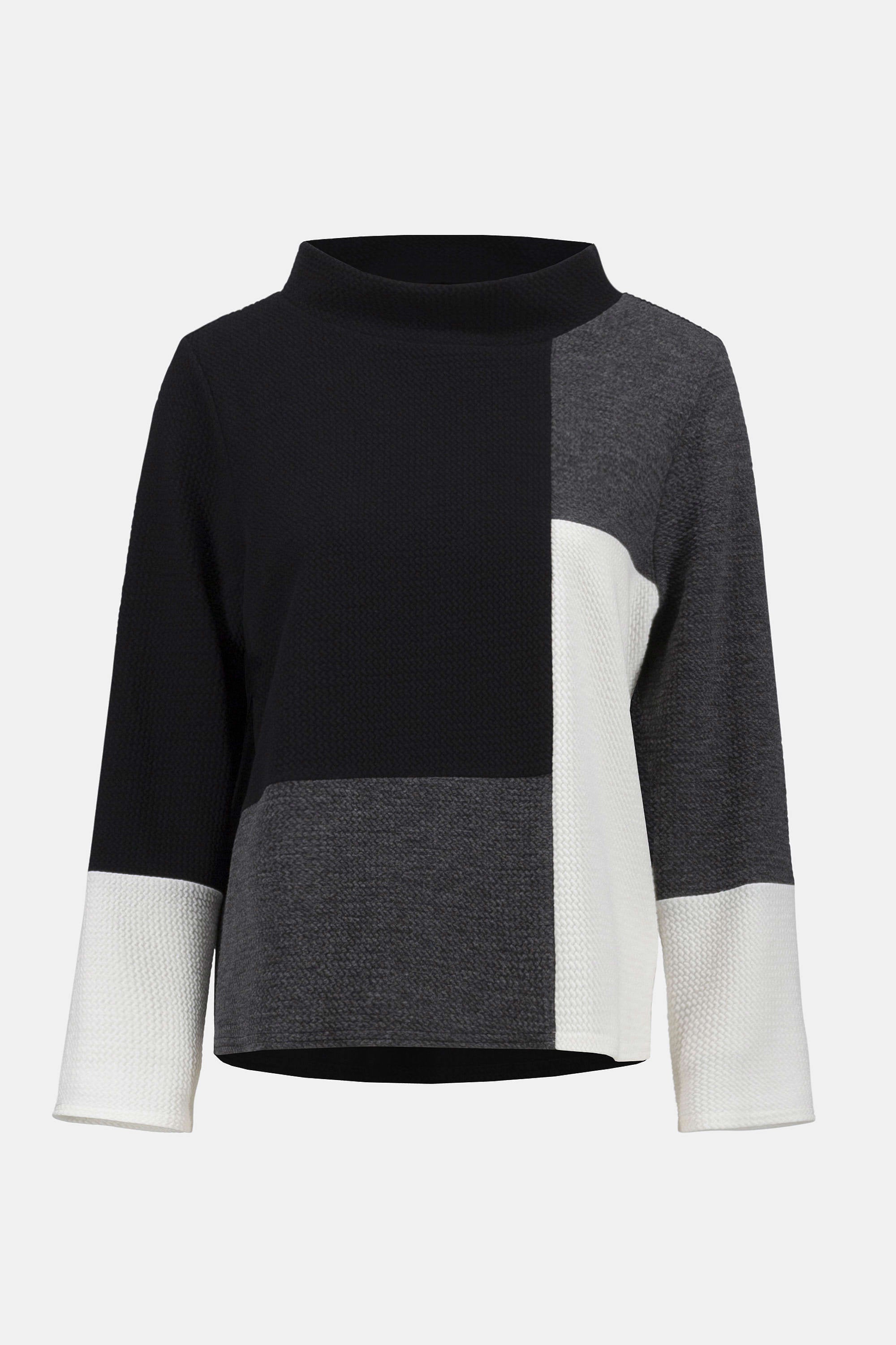 Joseph Ribkoff Jacquard Knit Colour-Block Boxy Top
253236