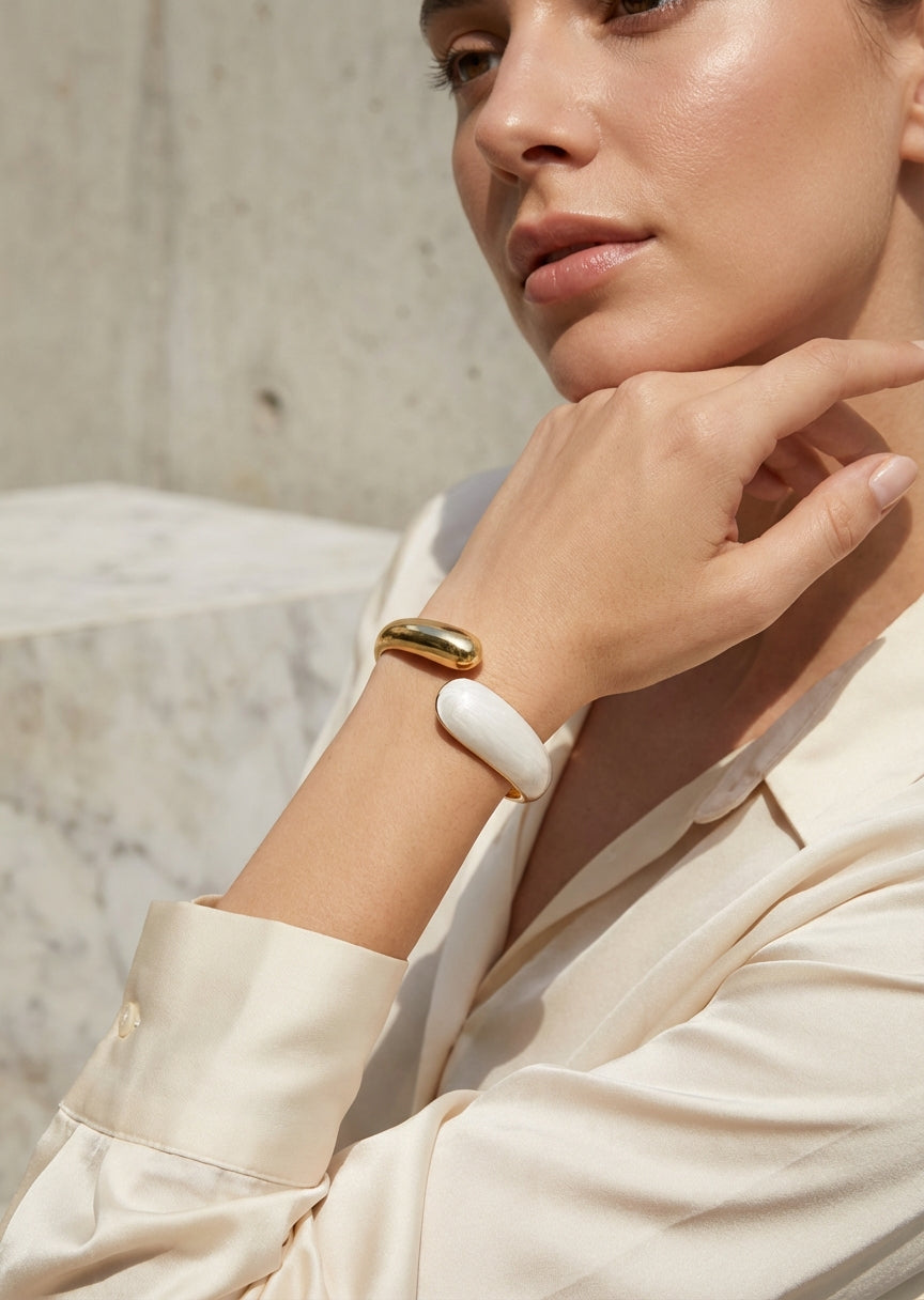 Envy 4712 Gold & Ivory Bangle – Complimentary Gift Packaging