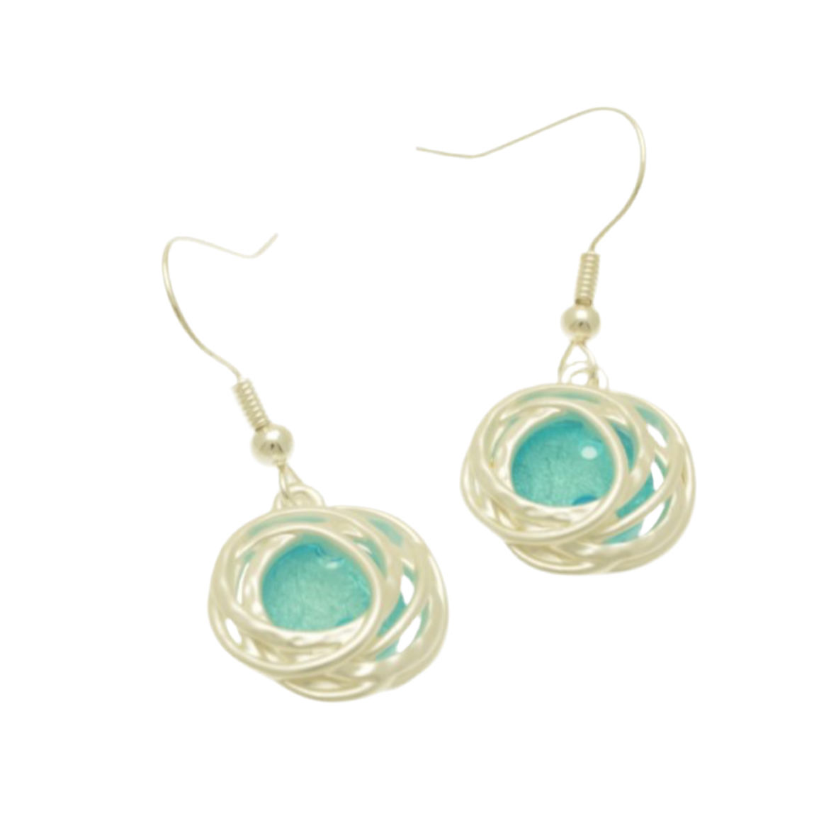 Miss Milly Aqua Green and Silver Drop
Earrings
FE375BTMB