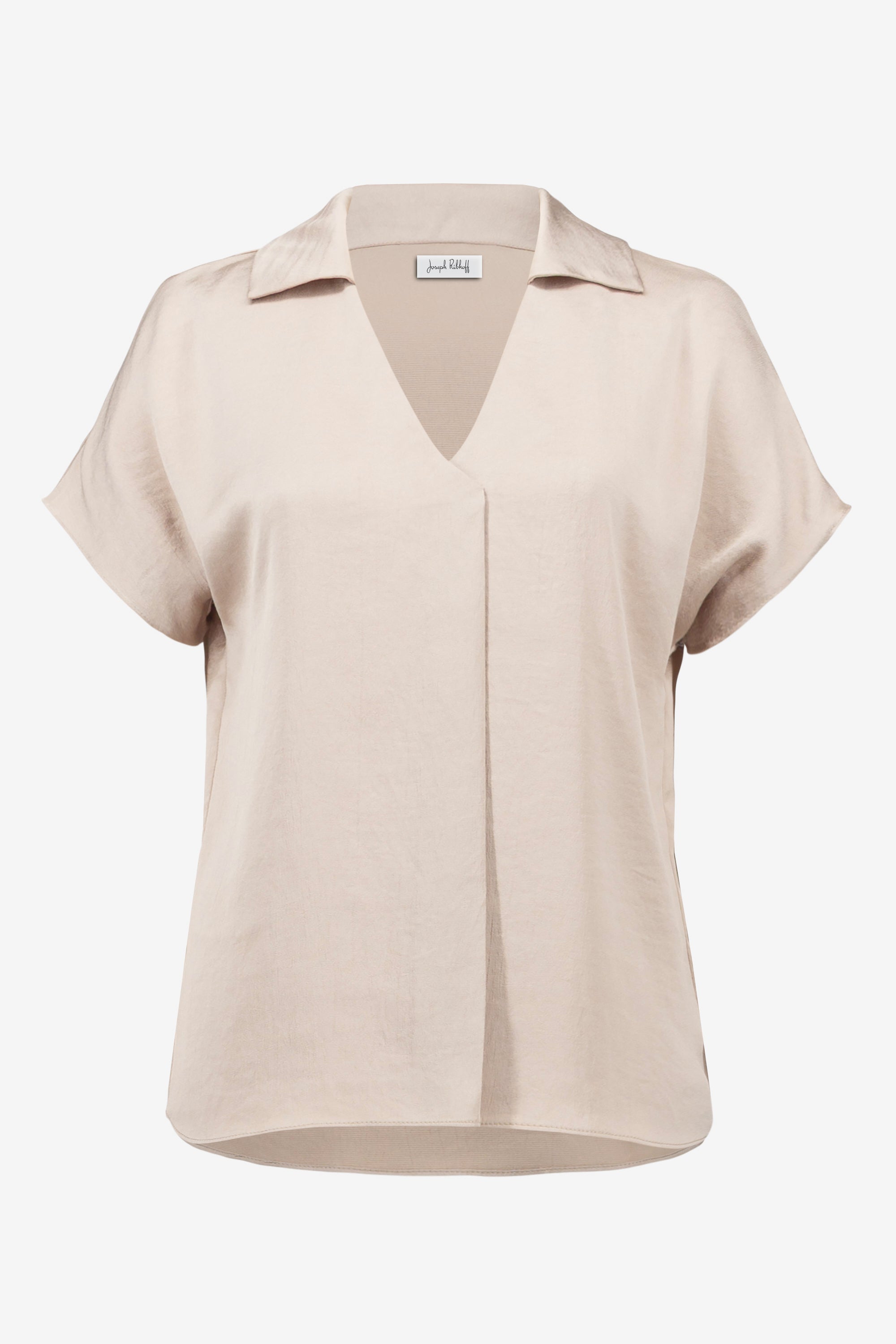 Joseph Ribkoff Recycled Satin Boxy Top With Shirt Collar
261191