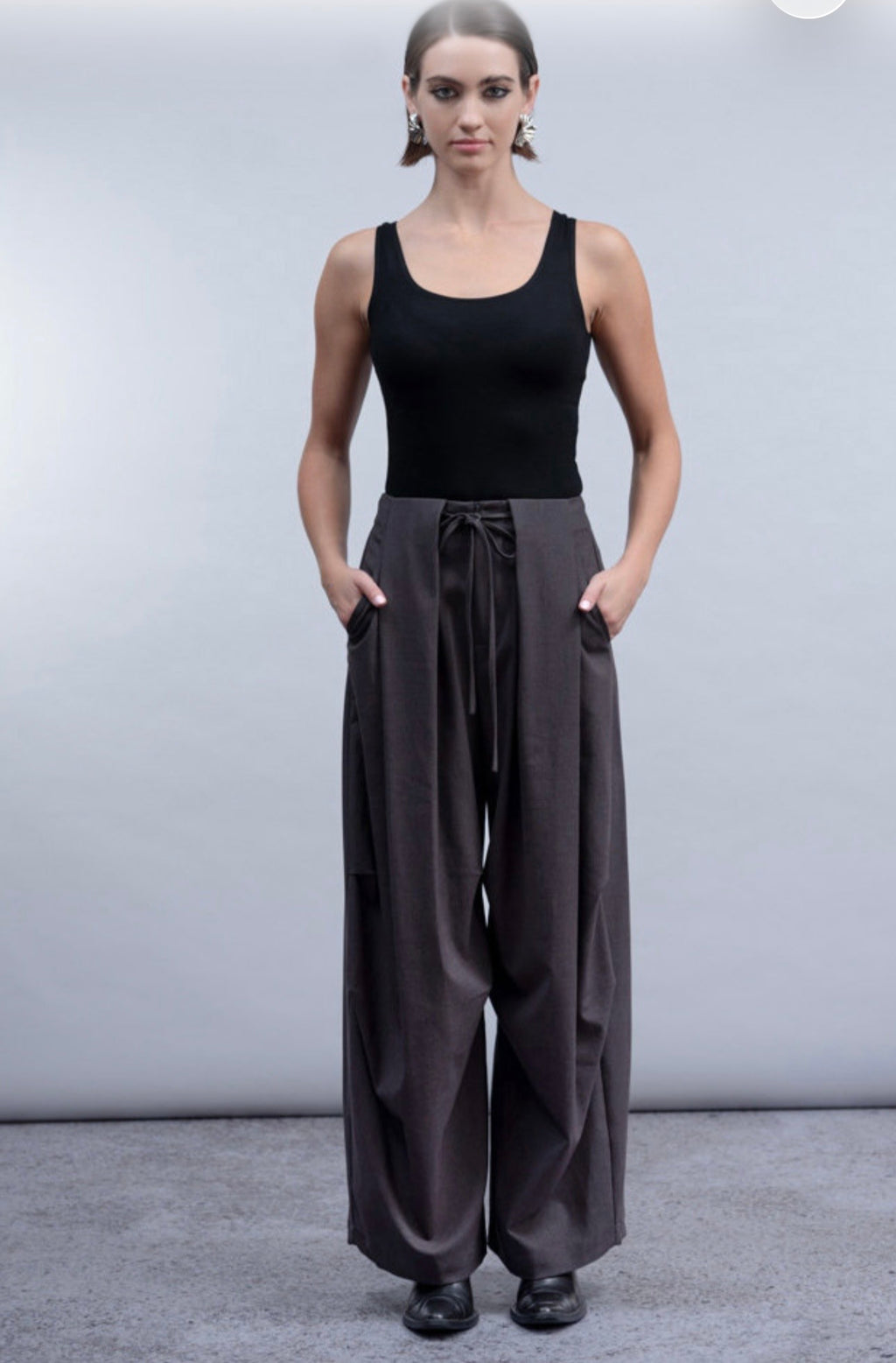 HAAKO Grey Wide Leg Trouser H2019
