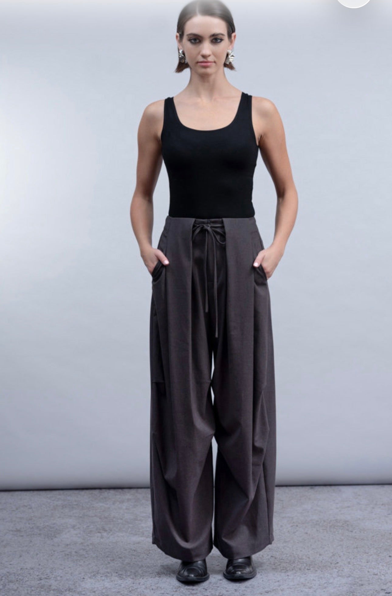 HAAKO Grey Wide Leg Trouser H2019