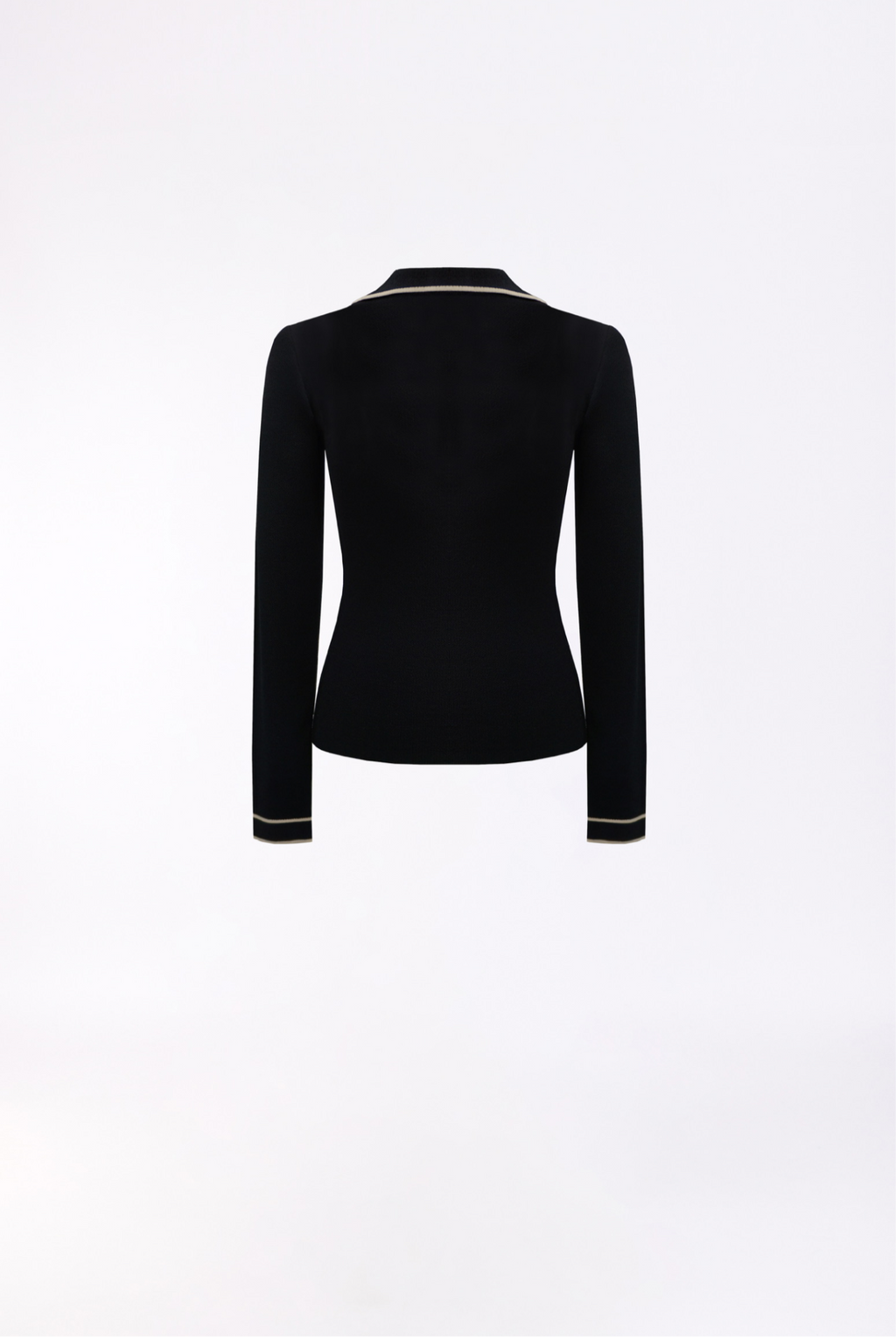 Arggido Black Knit Sweater Style 49116 – Refined Minimal Elegance