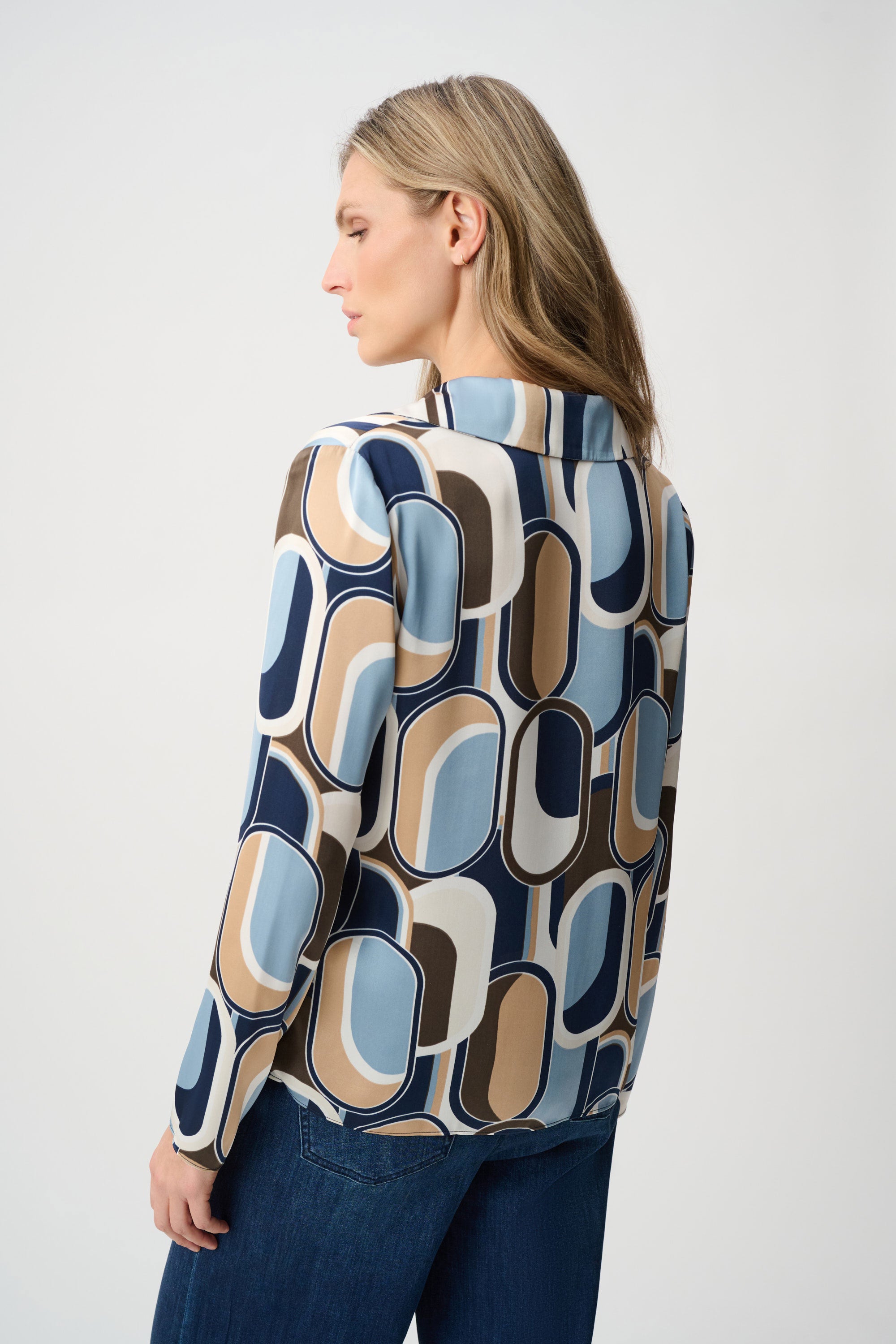 Joseph Ribkoff Recycled Satin Geometric Top
263071