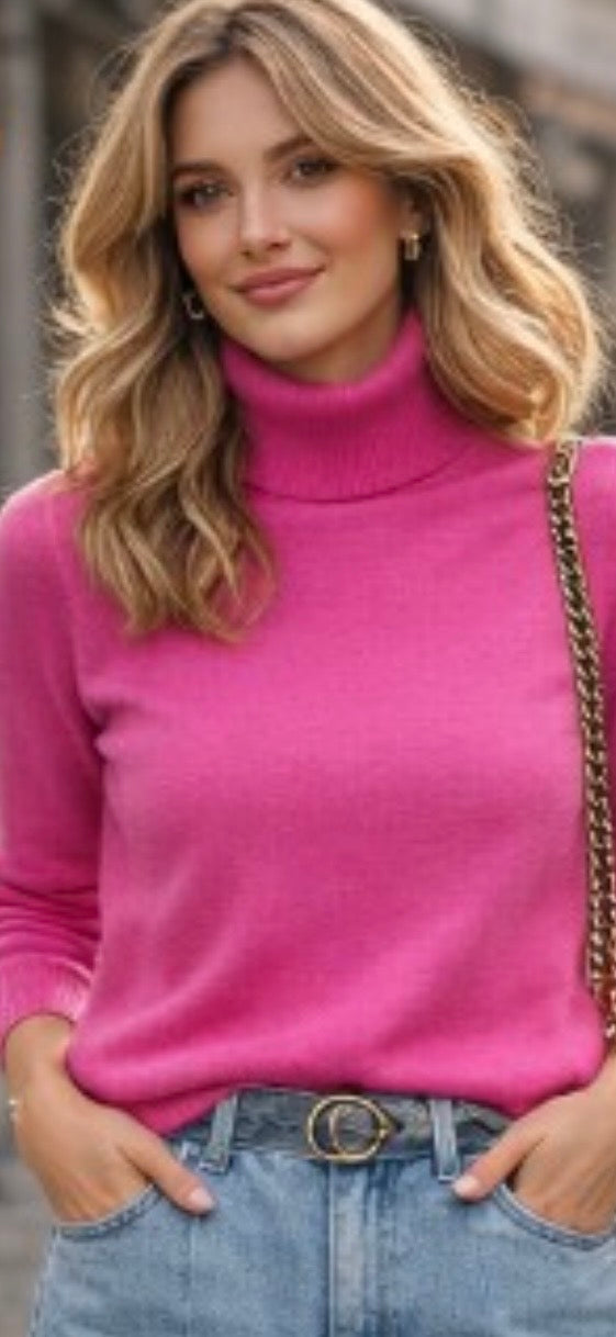 Kurt Muller Fine Knit Polo Neck Sweater