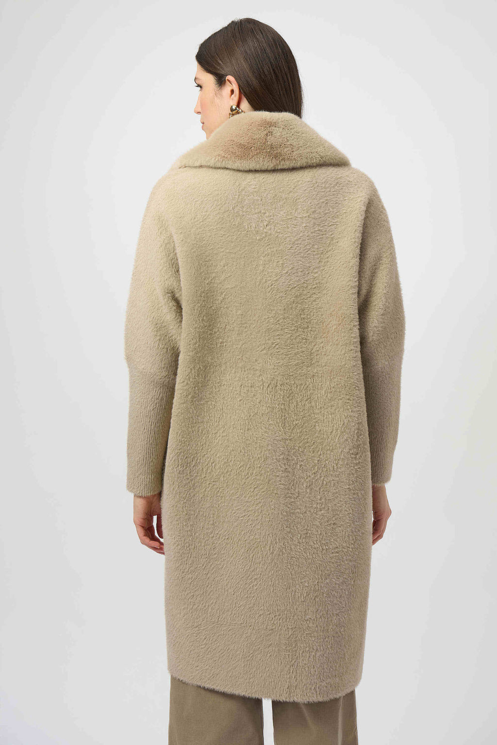 Pre- Order - Joseph Ribkoff Feather Yarn and Faux Fur Sweater Coat
254954 in Fawn