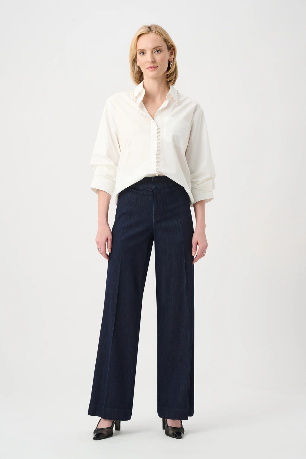 Joseph Ribkoff Chloe | Stretch Denim High-Rise Wide Leg Jeans
263903