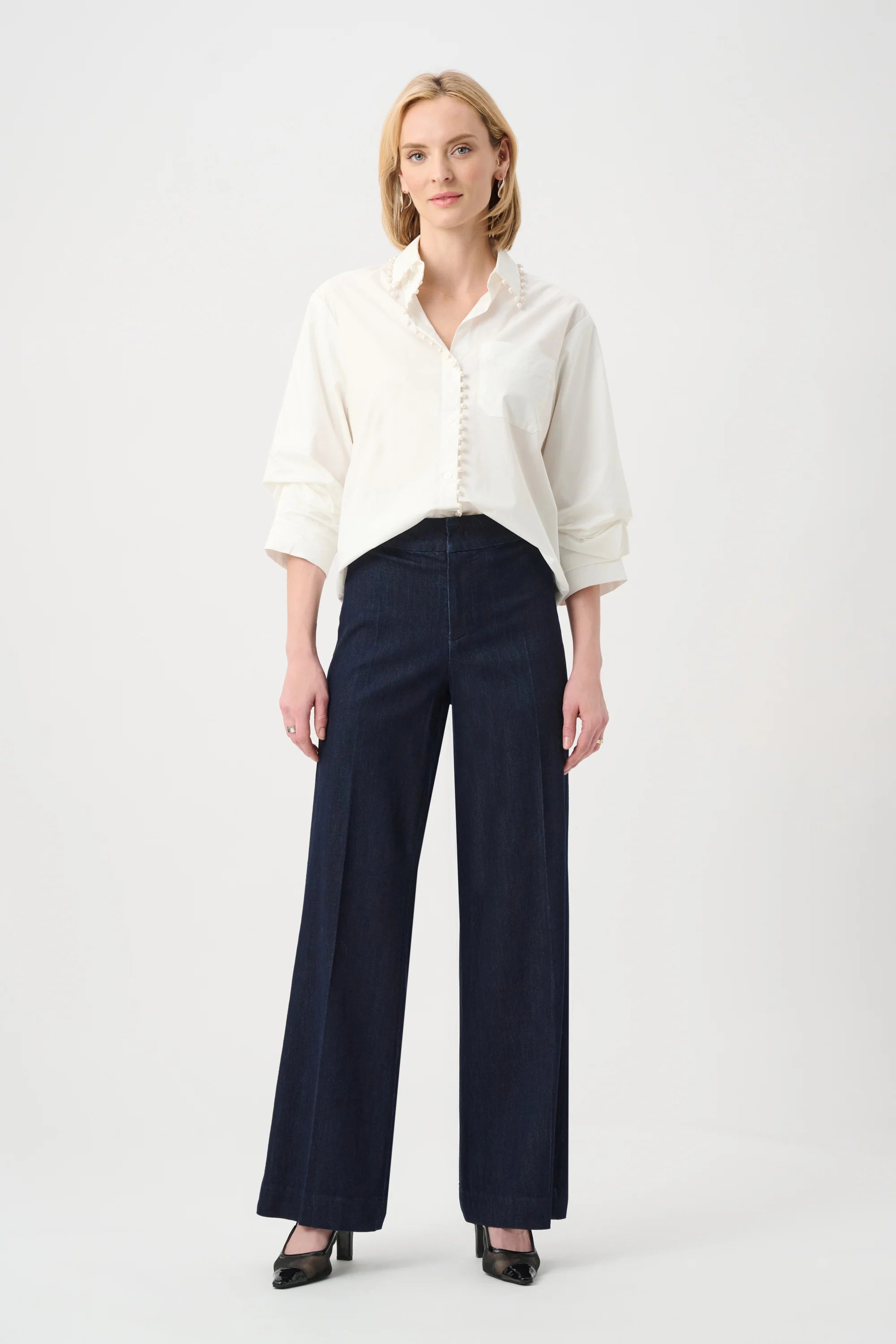Joseph Ribkoff Chloe | Stretch Denim High-Rise Wide Leg Jeans
263903