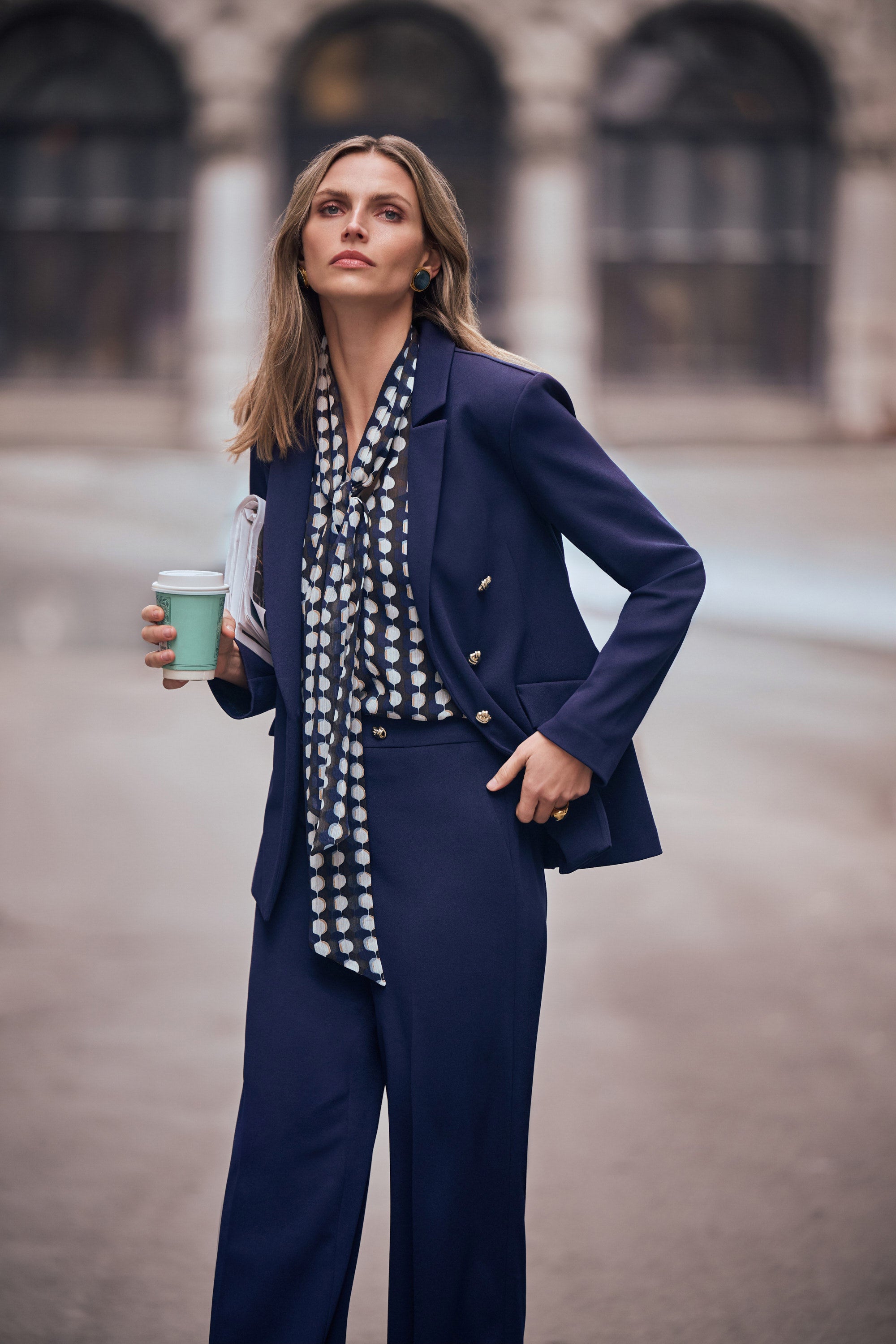Joseph Ribkoff Scuba Crepe Fitted Blazer
263086 in Indigo