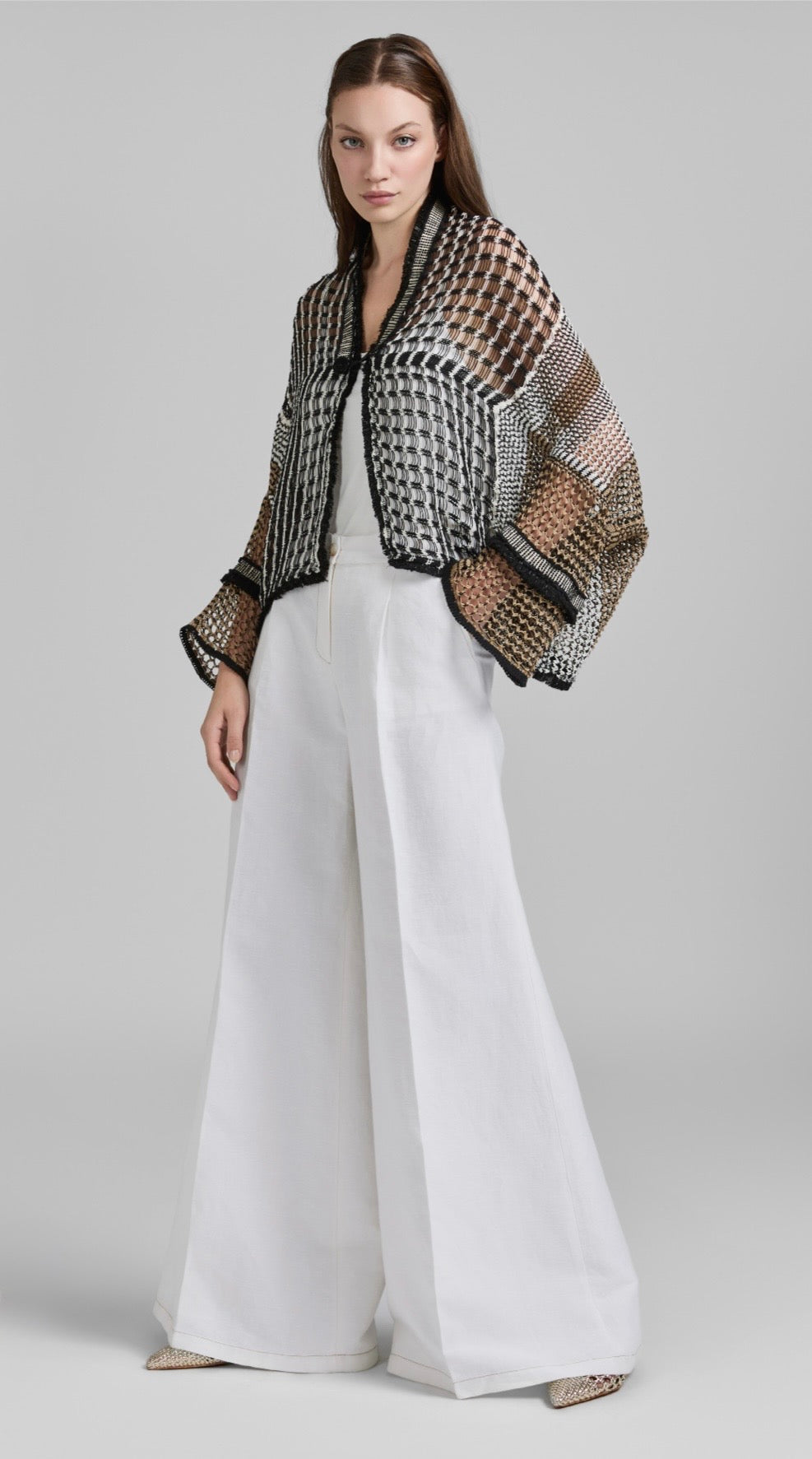 Tricot Chic Open-Knit Cardigan – Style U196