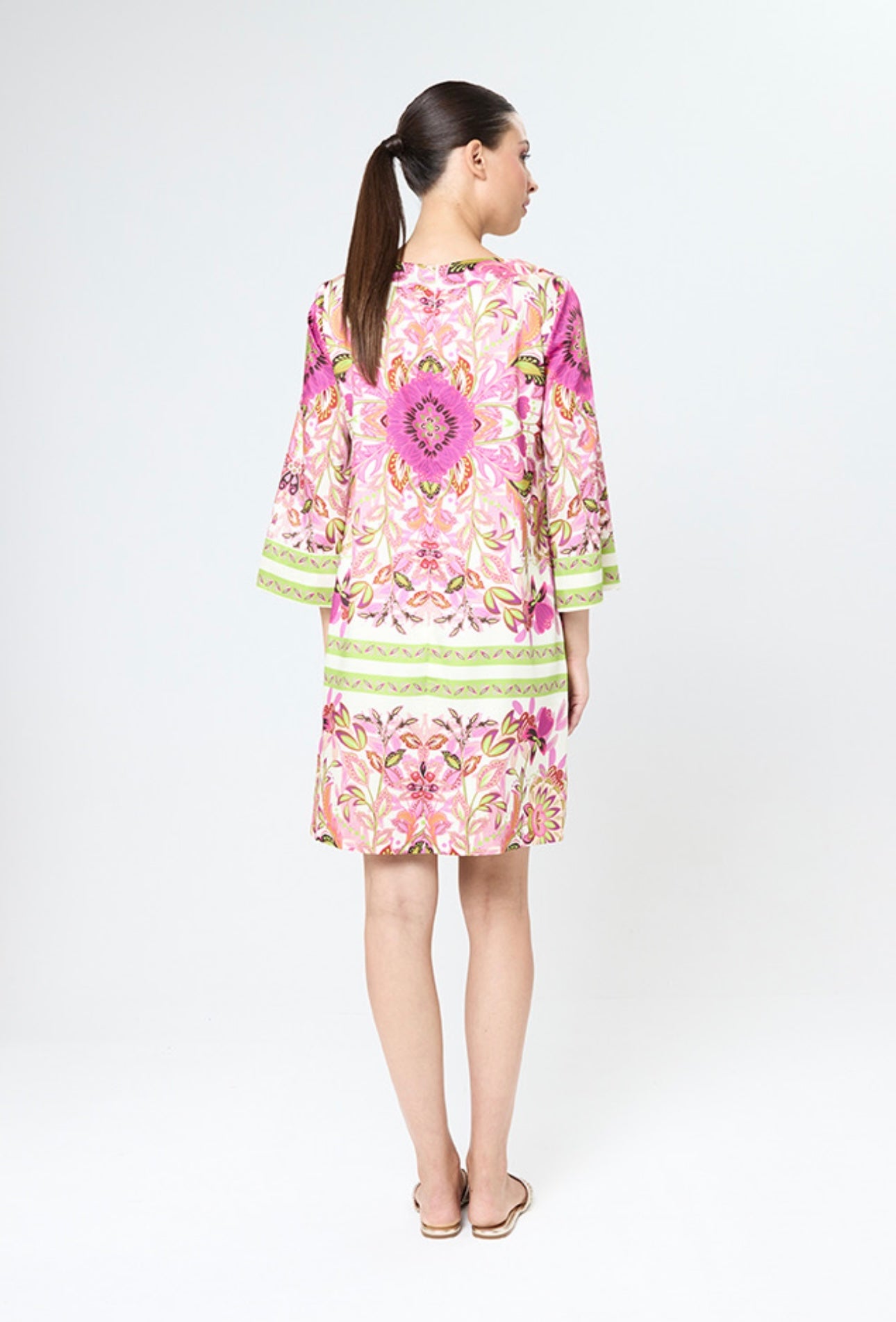 Arggido 48654 Printed Tunic Dress | Chic Bohemian Resort Wear from Barcelona