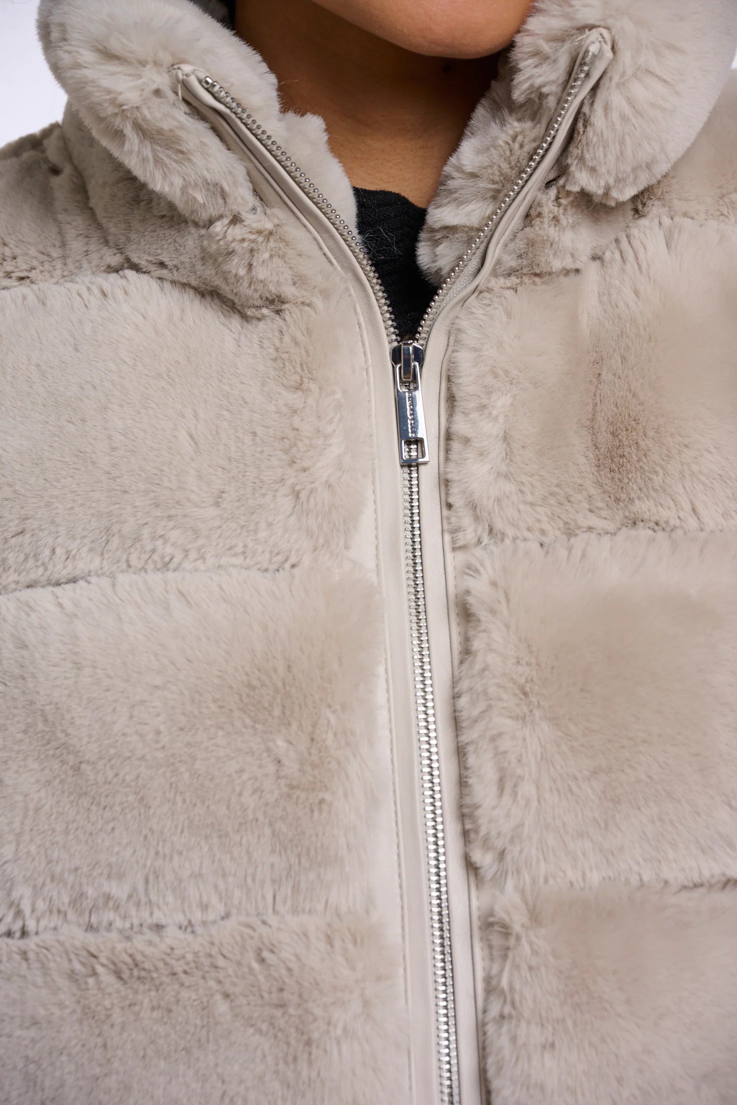 Rino & Pelle May Faux Fur Gilet – Stone