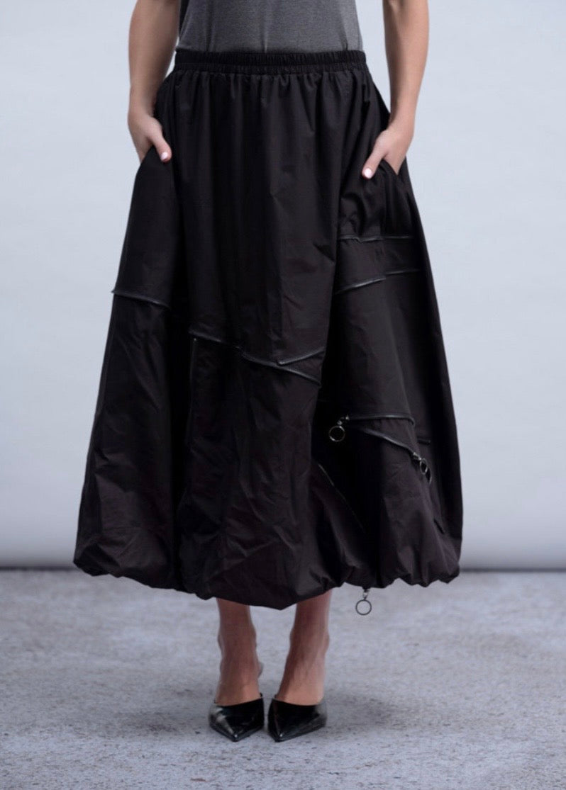 HAAKO Black Bubble Hem Skirt H2005