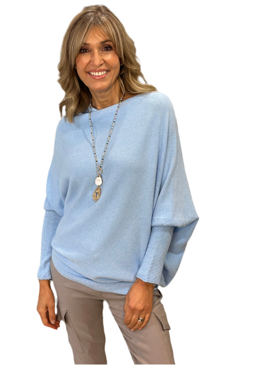 Alpini Asymmetrical Cowl Neck Knit
