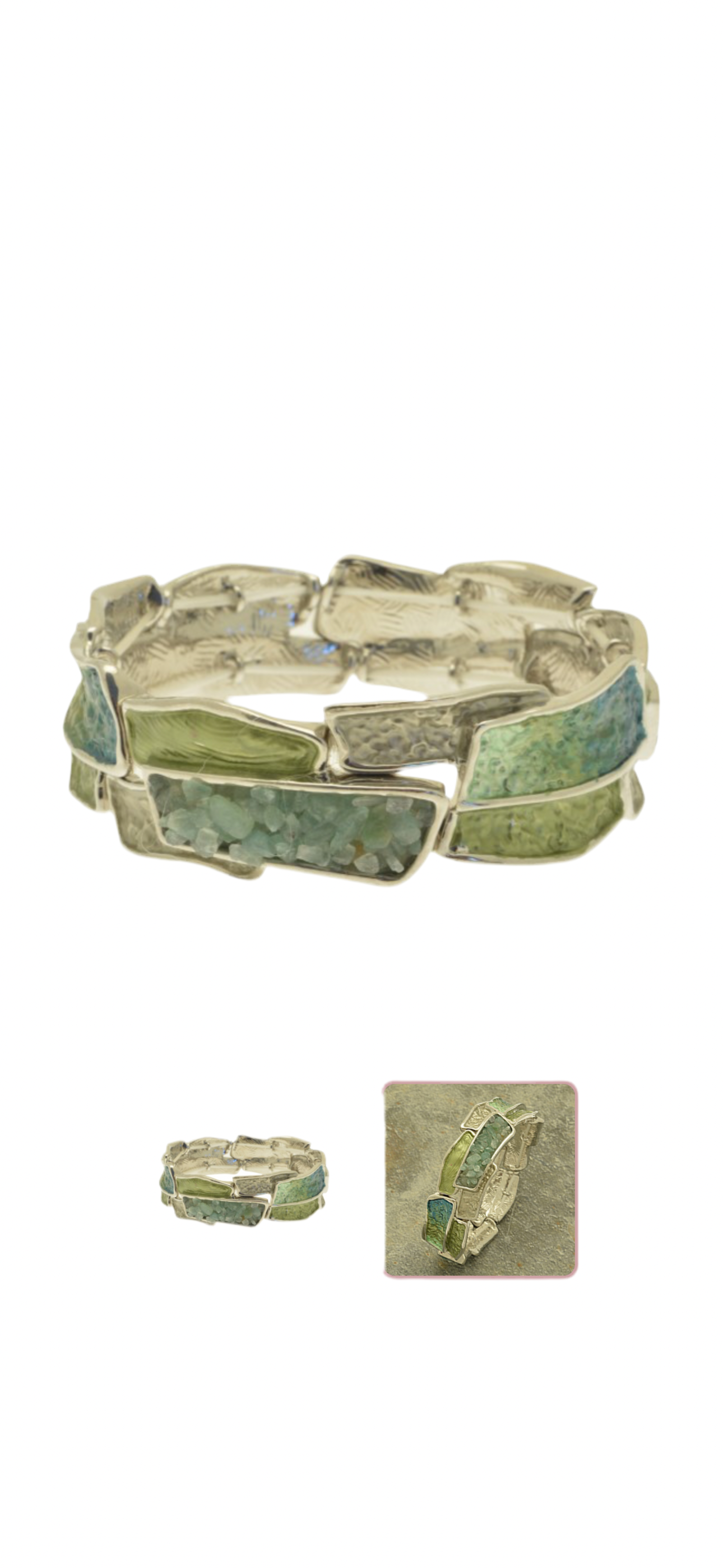 Miss Milly Green Curved Crumble
Bracelet
FB730GN