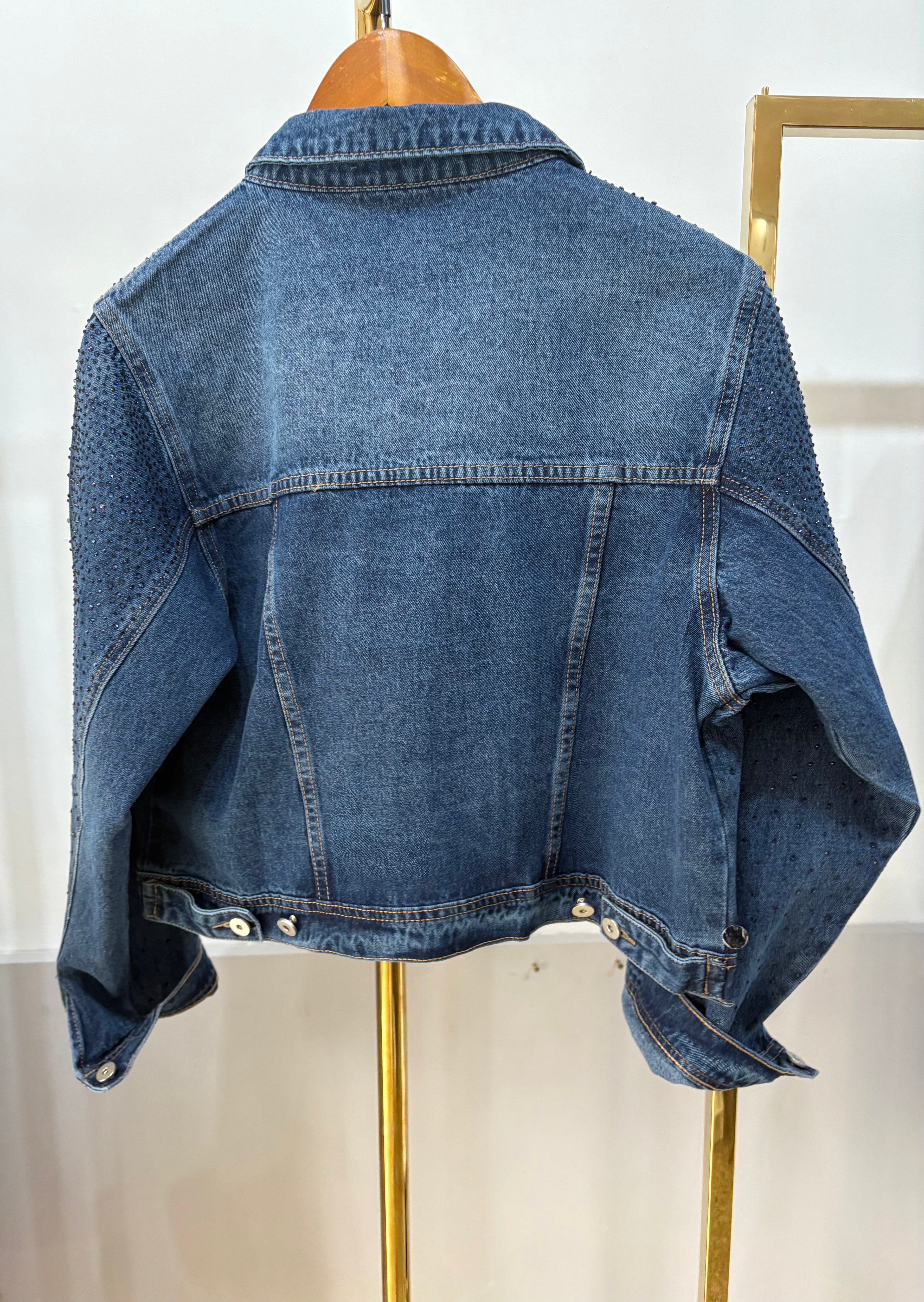 Malissa J Embellished Denim Jacket – One Size (Style GC22096)