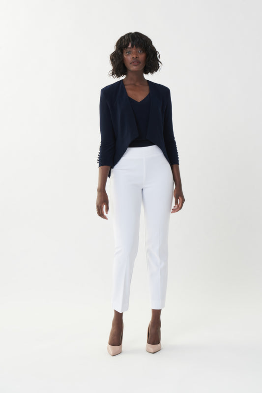 143105NOS Joseph Ribkoff Crop Flared Vanilla Trousers
