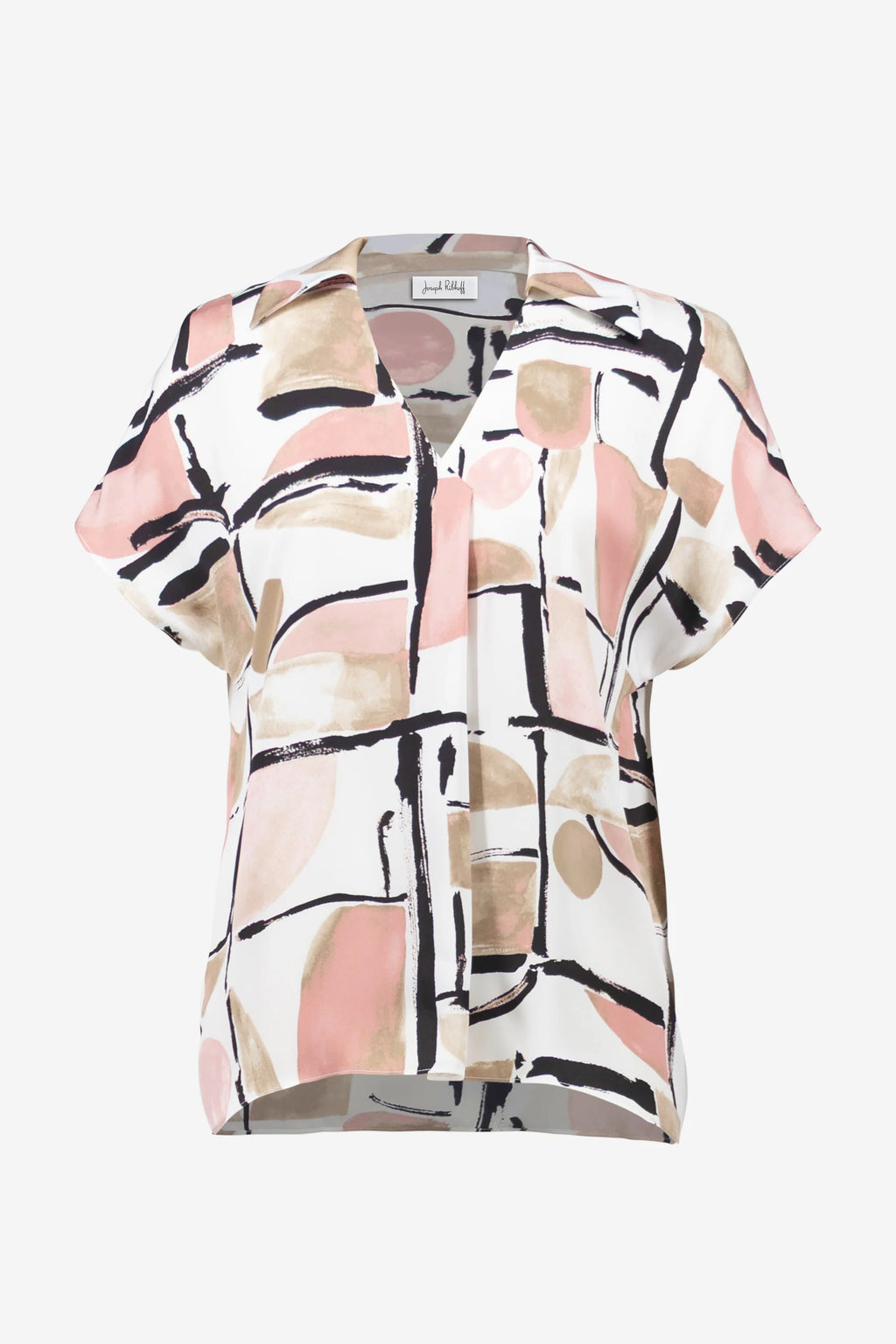 Joseph Ribkoff Recycled Satin Abstract Print Boxy Top With V-necklineline
261308