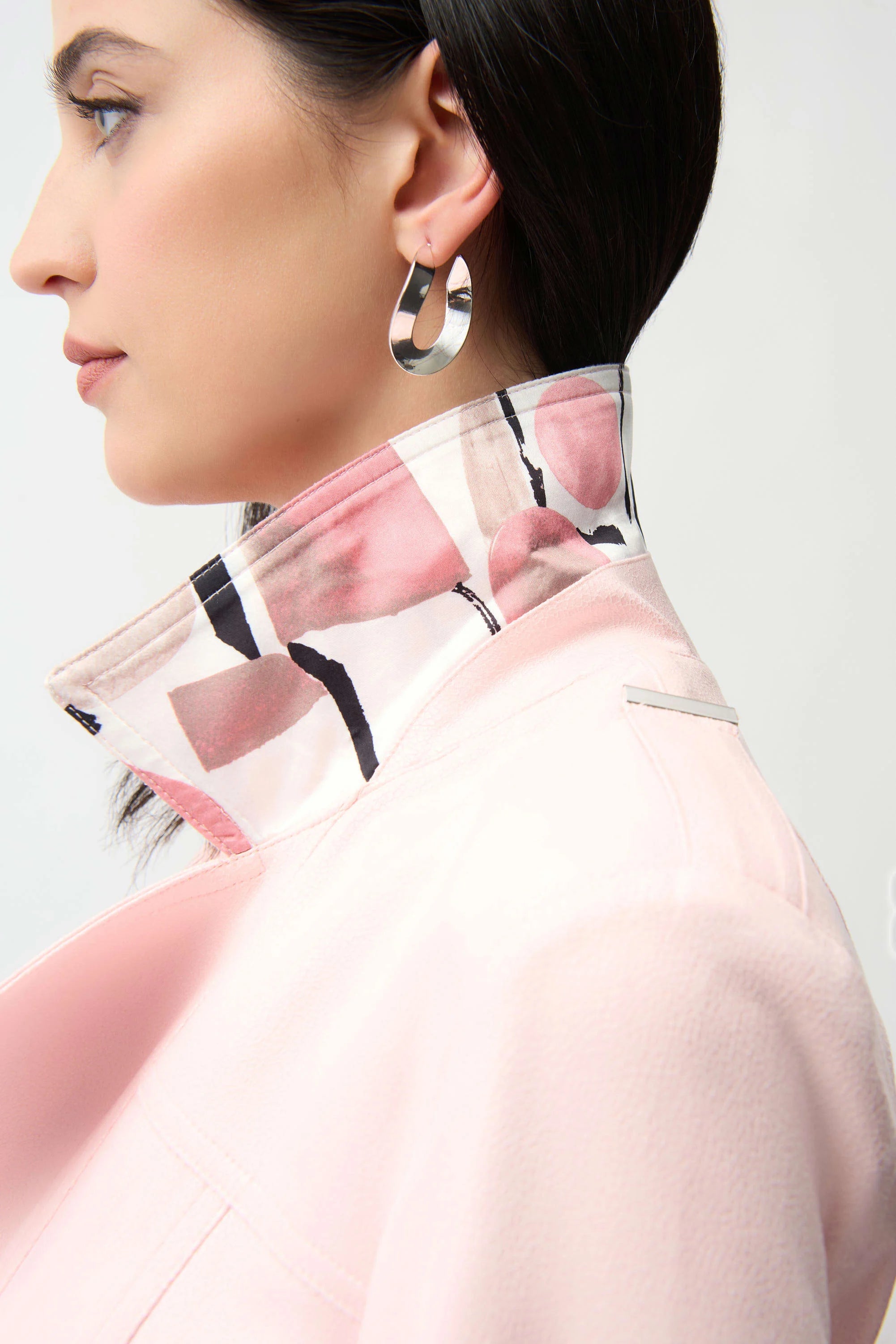 Joseph Ribkoff Foiled Faux Suede Fitted Jacket with Decorative Buckles
261910