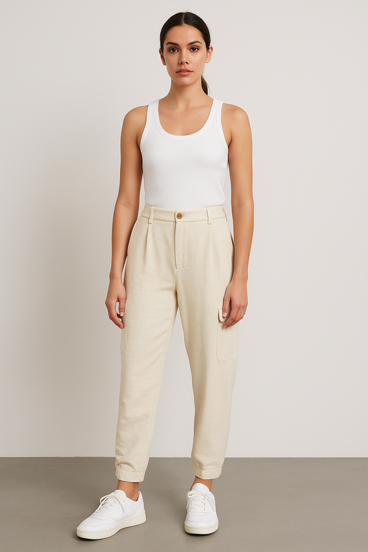 Argiddo Beige Combat Pants