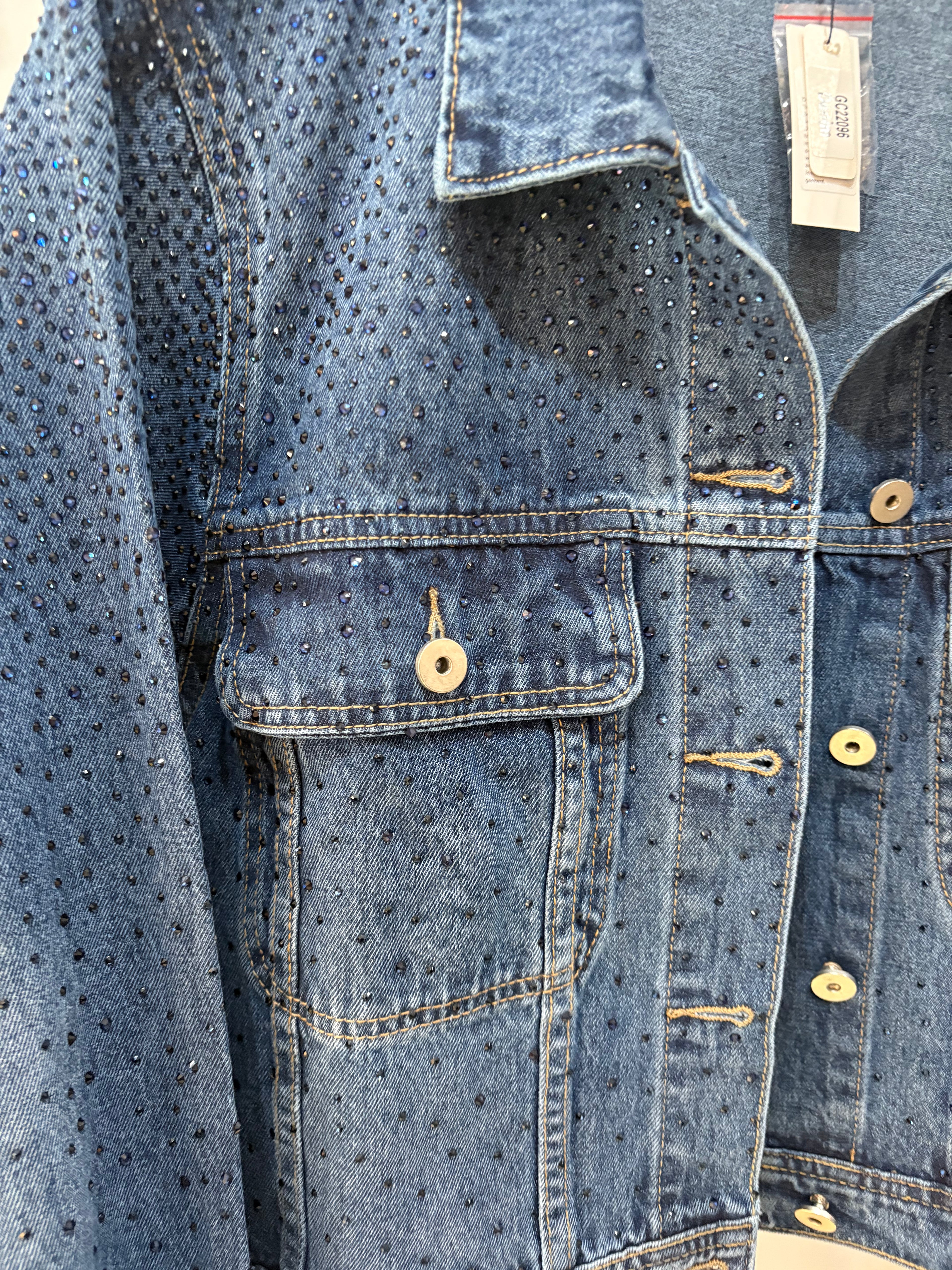 Malissa J Embellished Denim Jacket – One Size (Style GC22096)