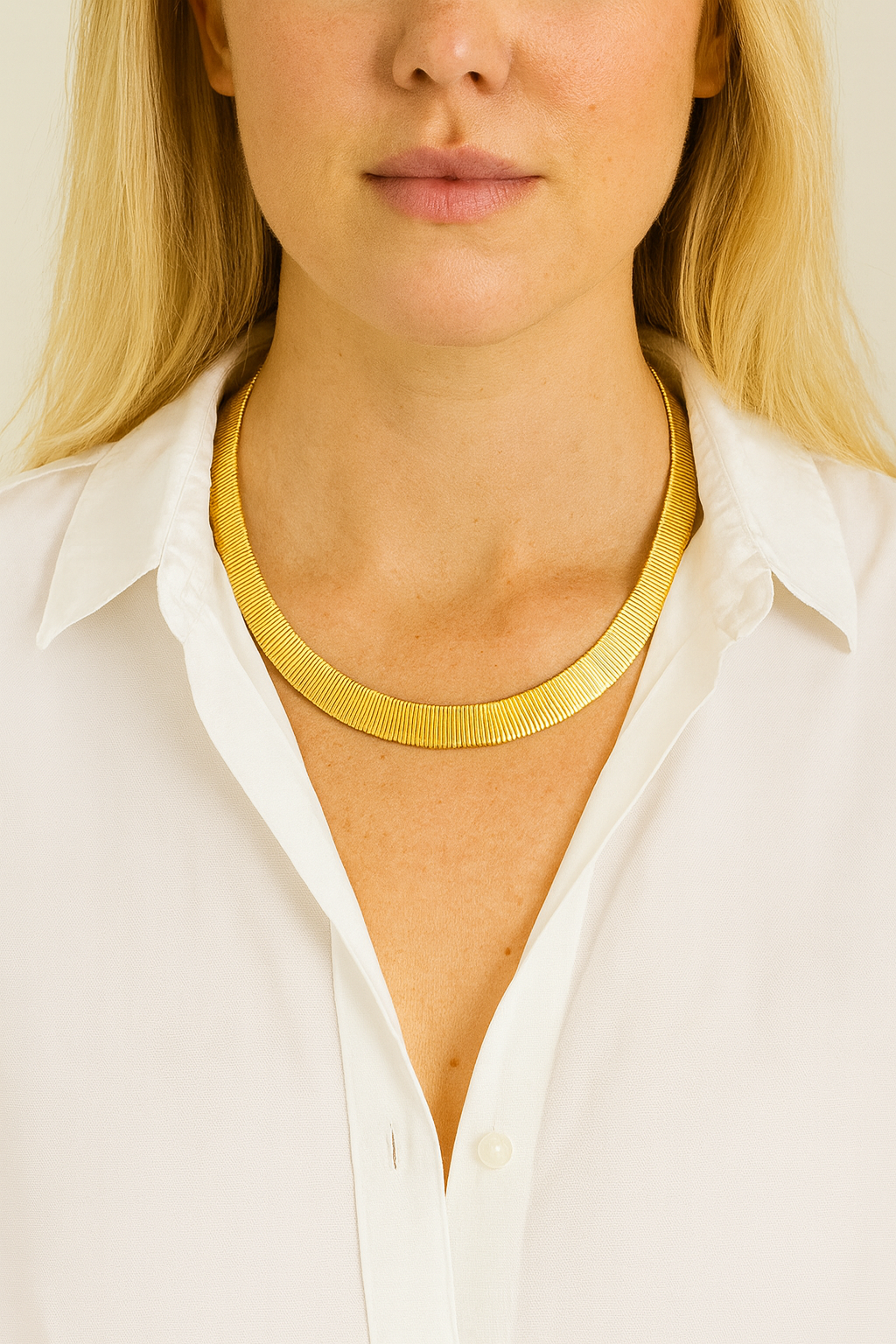 Envy Jewellery 4524/GD/N/H Gold Snake Chain Necklace