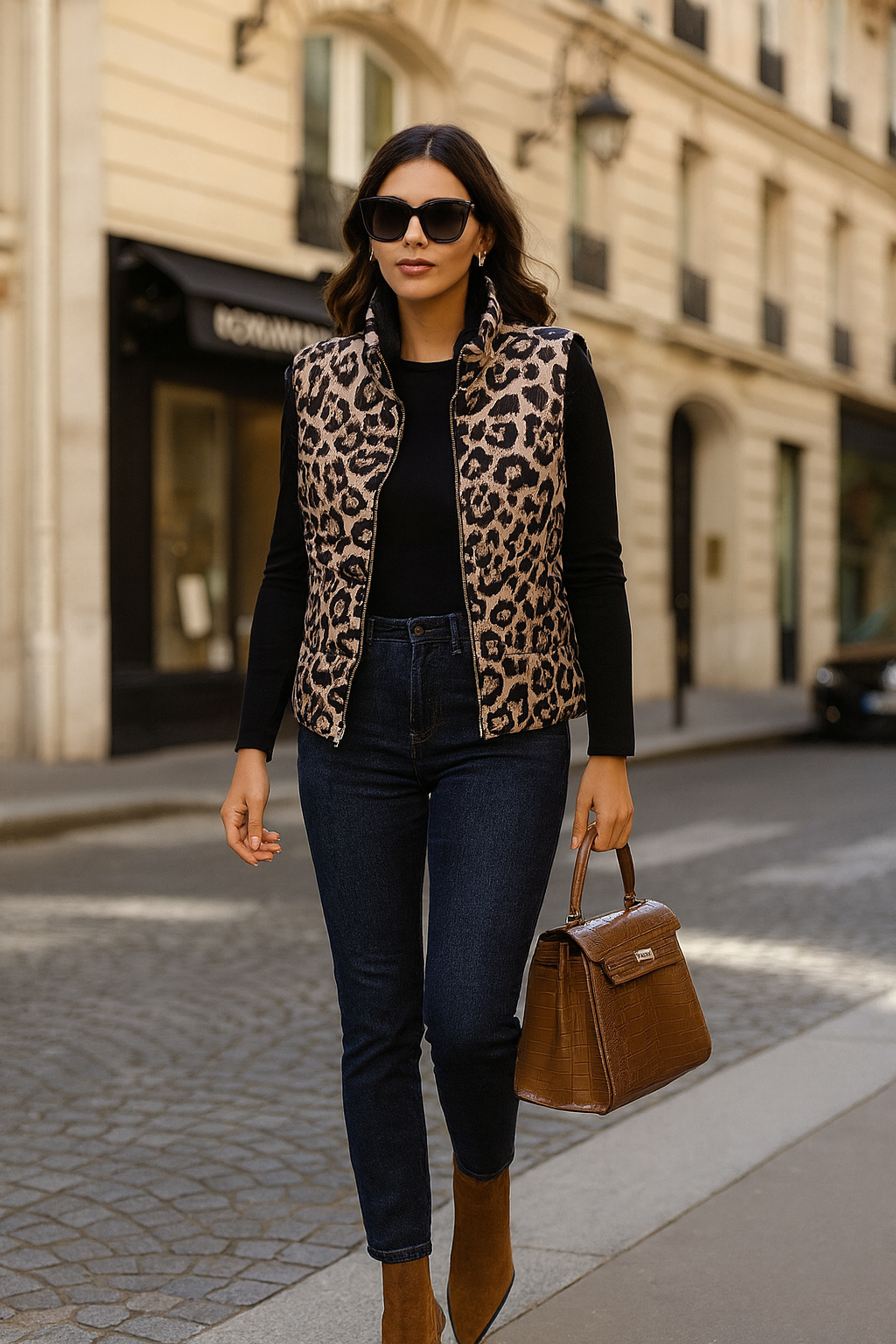 Malissa J Leopard Reversible Printed Gilet – Style GC20701 S/M