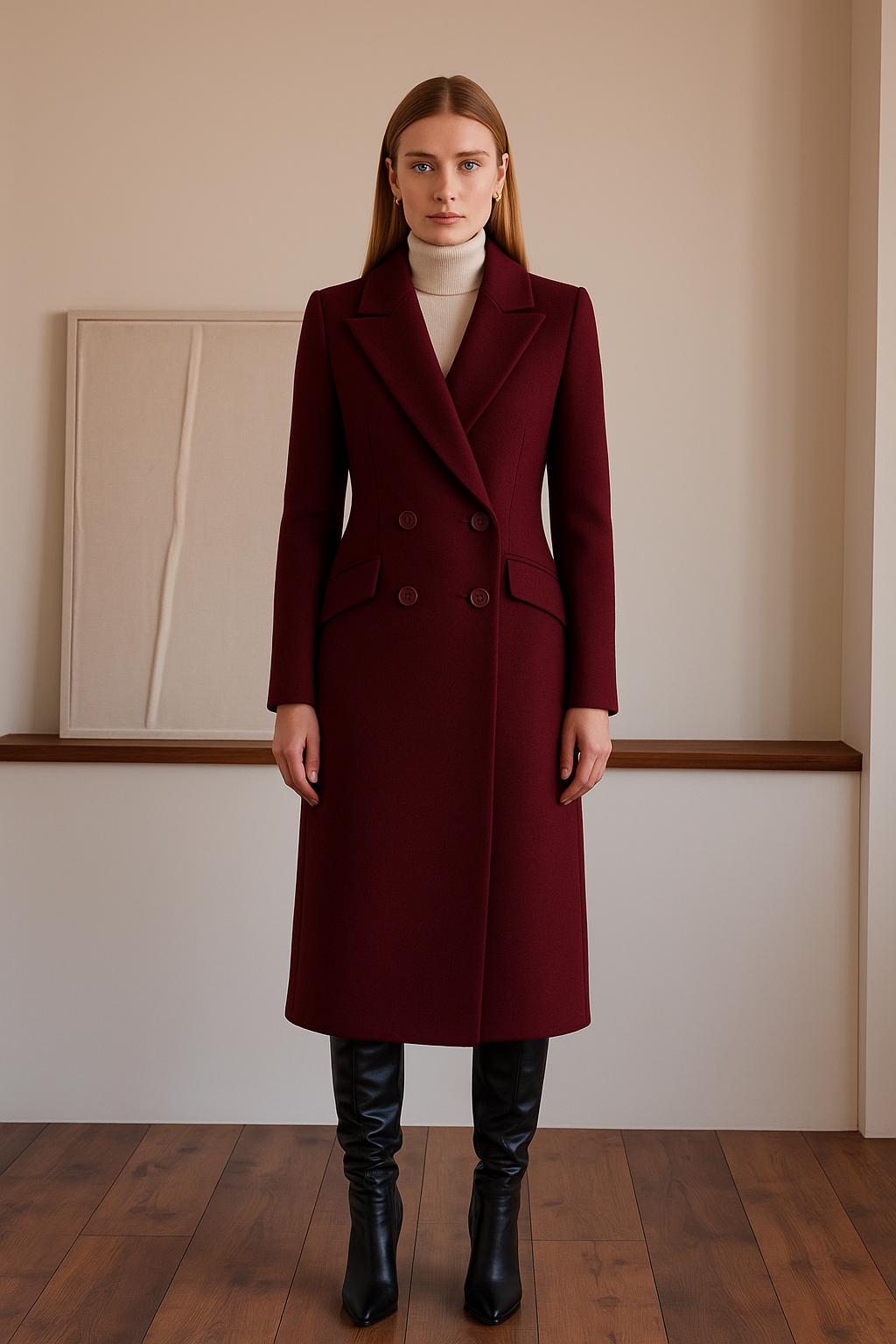 Arggido Tailored Coat – Style 49043 Available in White or Merlot