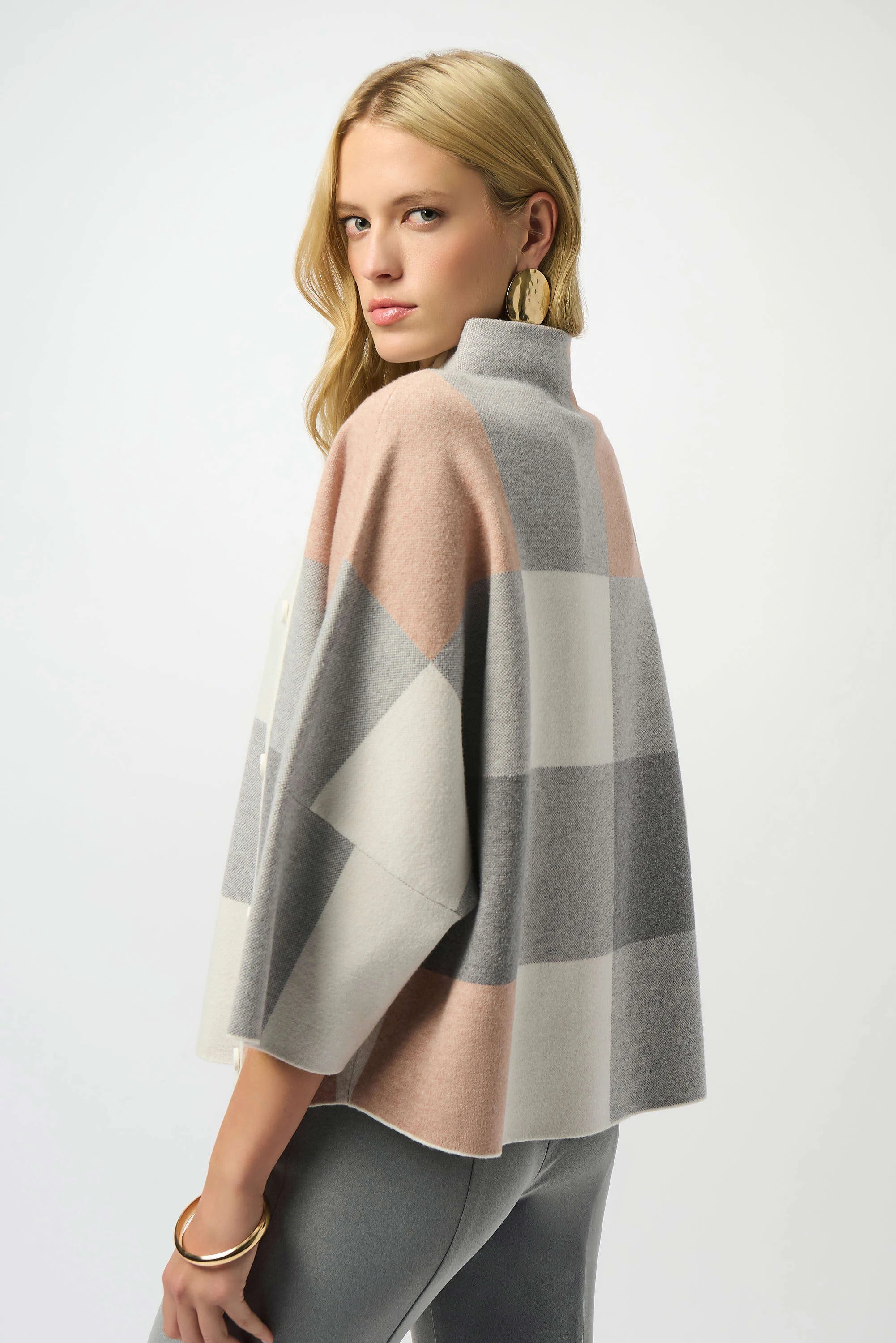 Plaid Jacquard Sweater Knit Top
243948F25
