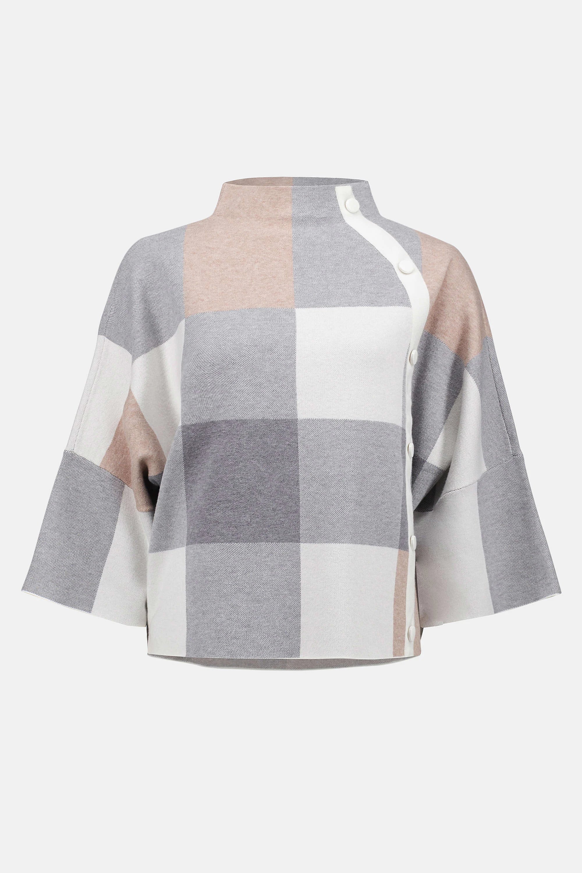Plaid Jacquard Sweater Knit Top
243948F25