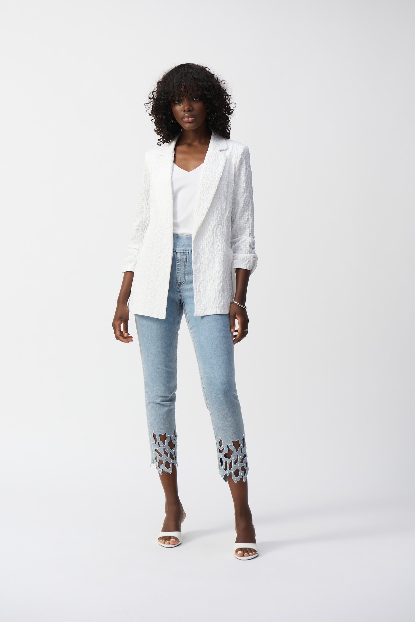 Joseph Ribkoff Woven Jacquard Boxy Blazer
242034S25 S/S 2025