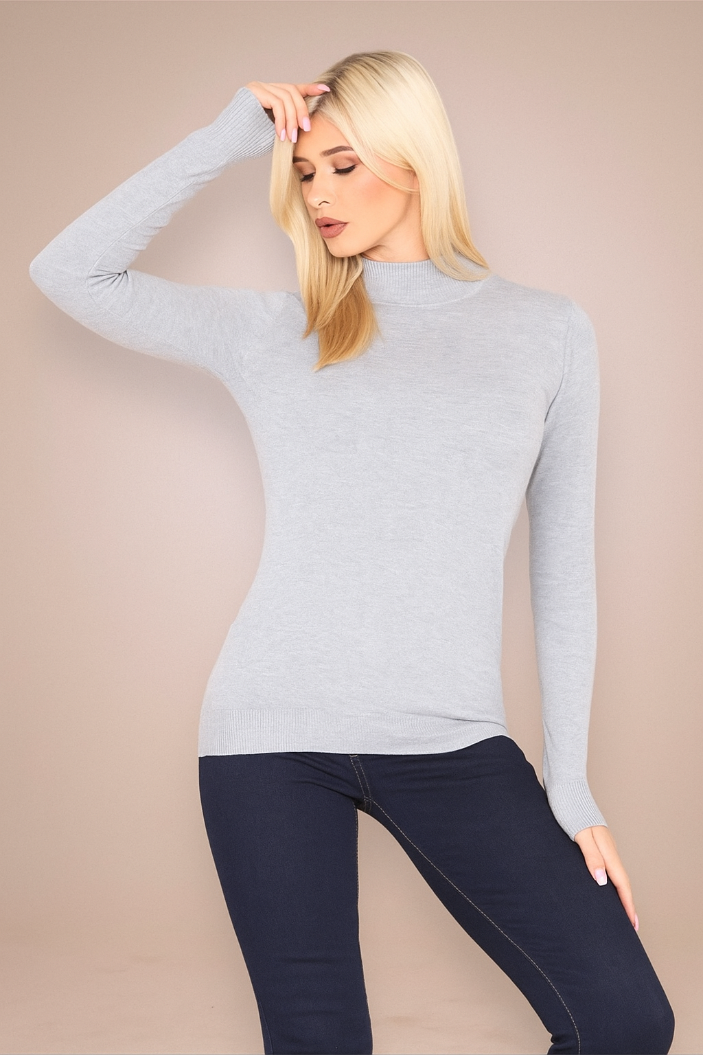 Kurt Muller Fine Knit Turtle Neck Sweater Available in Red, Navy Blue, Oyster, Maroon, Light Grey, Black, Camel
