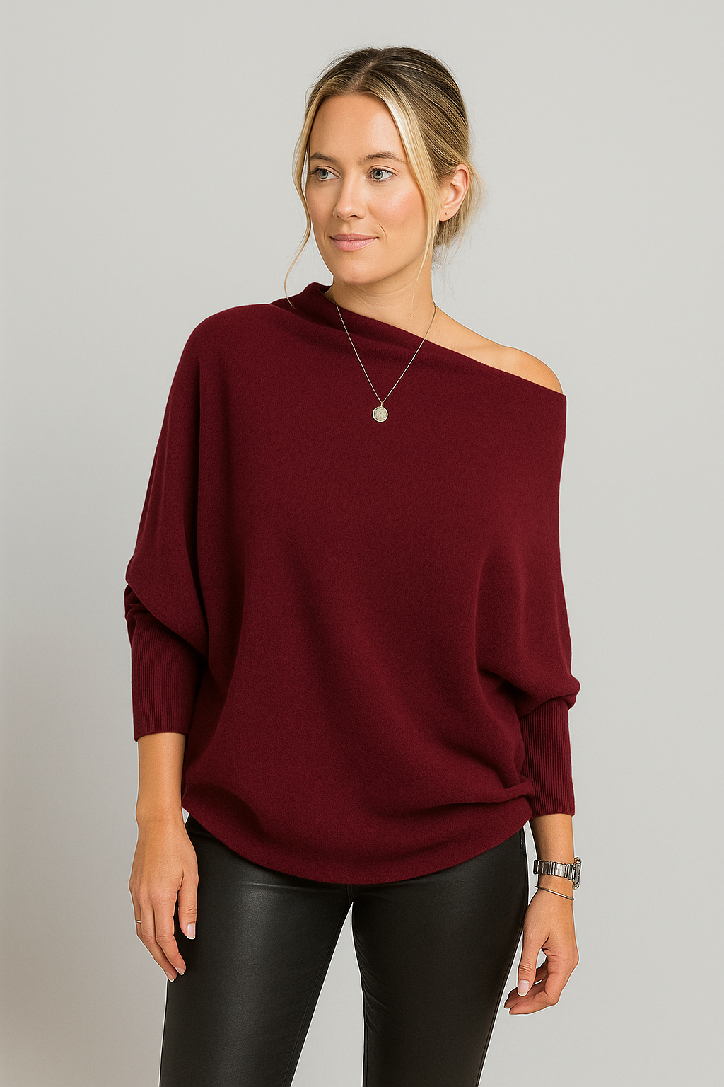 Alpini Asymmetrical Cowl Knit One Size