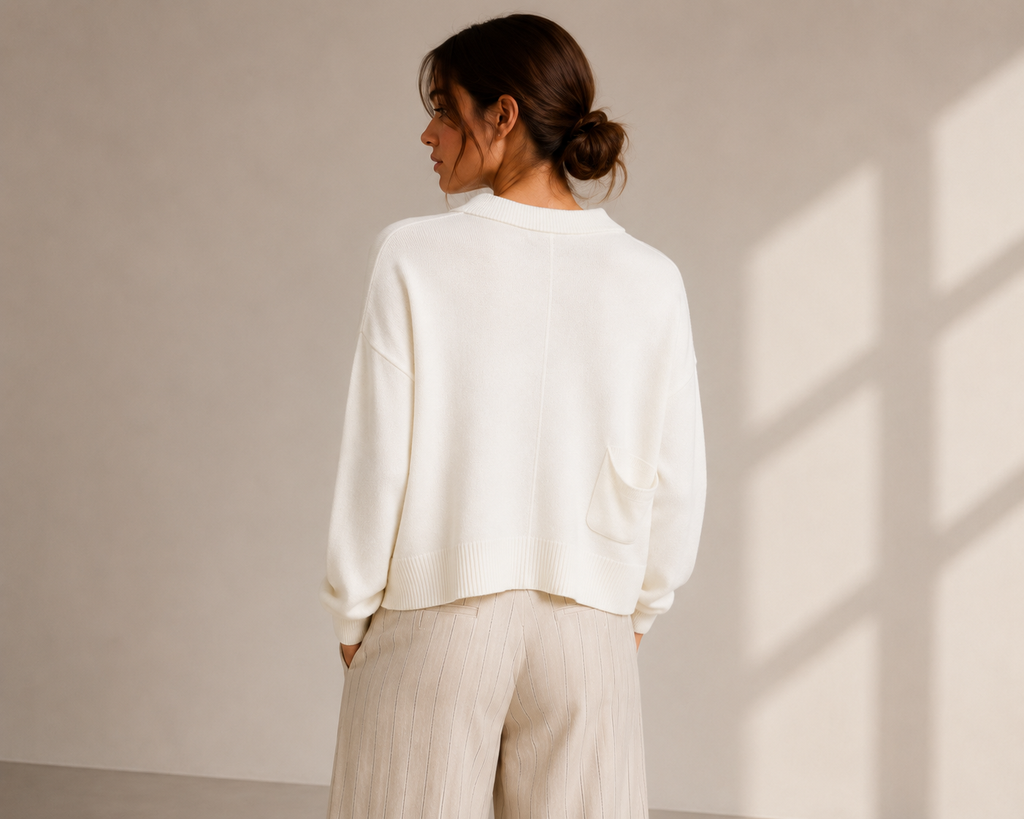 SOHO-t BRINA Sweater – Cream & Chocolate Brown