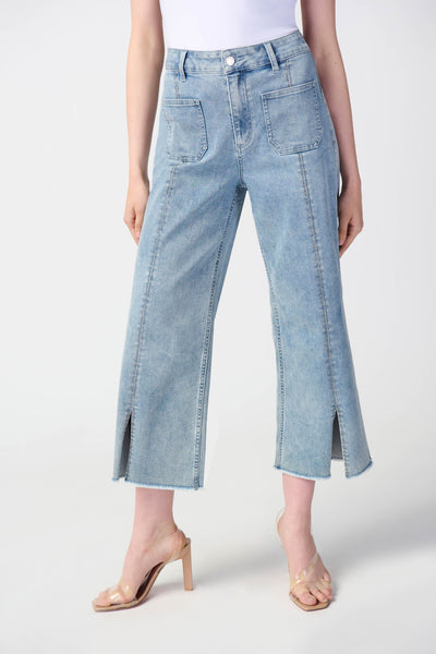 241903 Joseph Ribkoff Culotte Jeans With Embellished Front Seam S/S 2024