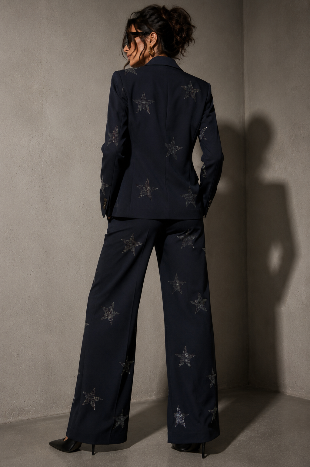 5 Progress Star Embellished Tuxedo Suit Blazer & Pants