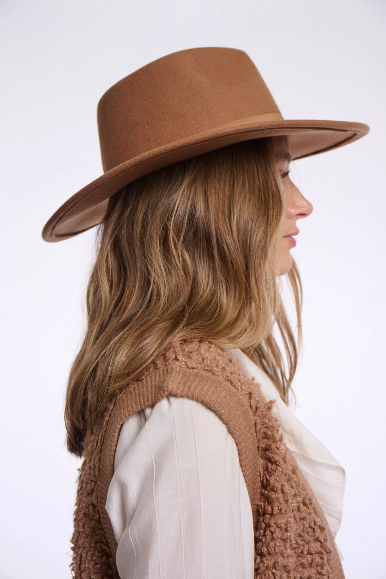 Rino & Pelle Valerio 100% Wool Felt Hat - Cognac