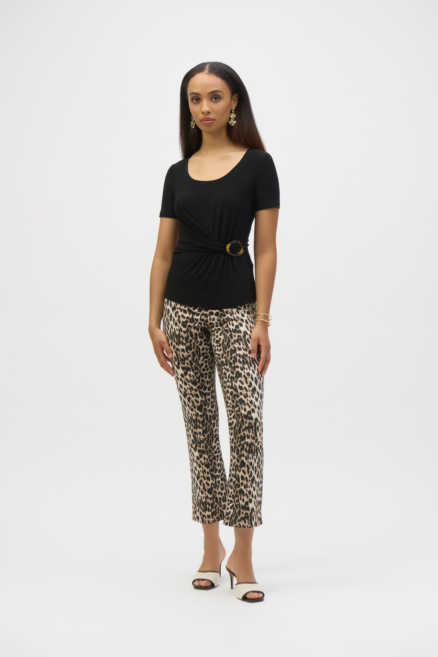 Joseph Ribkoff Straight Leg Leopard Print Stretch Jeans
252907
