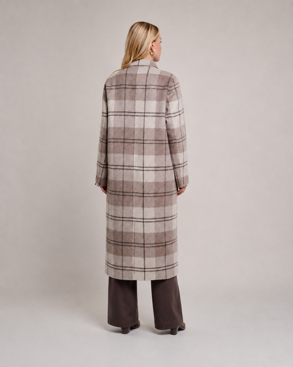 Rino & Pelle Adria Reversible Long Check Coat