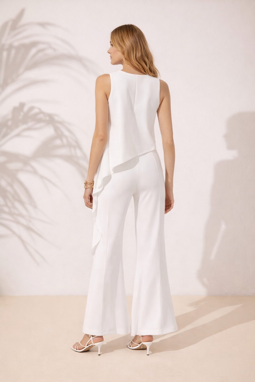 Arggido White Asymmetric Jumpsuit – Style 48730